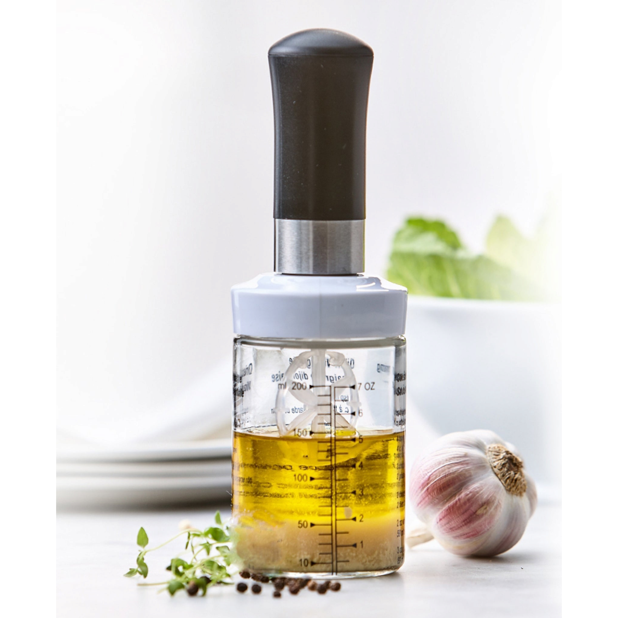 Aqua Salad Dressing Shaker Black 25028