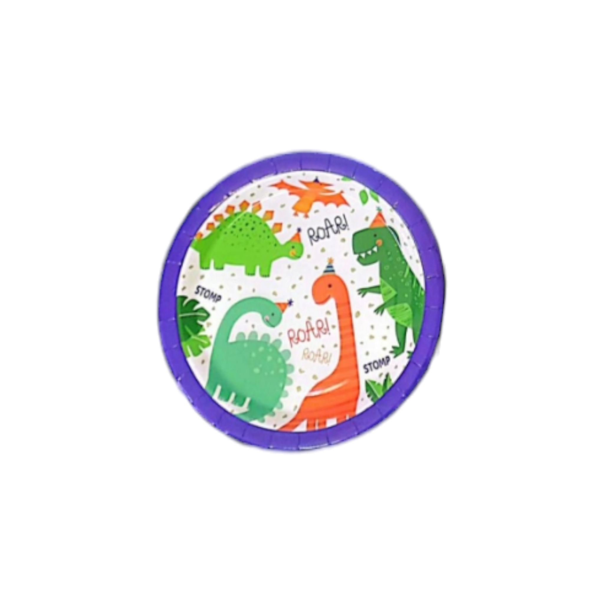 Dino Disposable Party Paper Plates Round 9inch 10pack