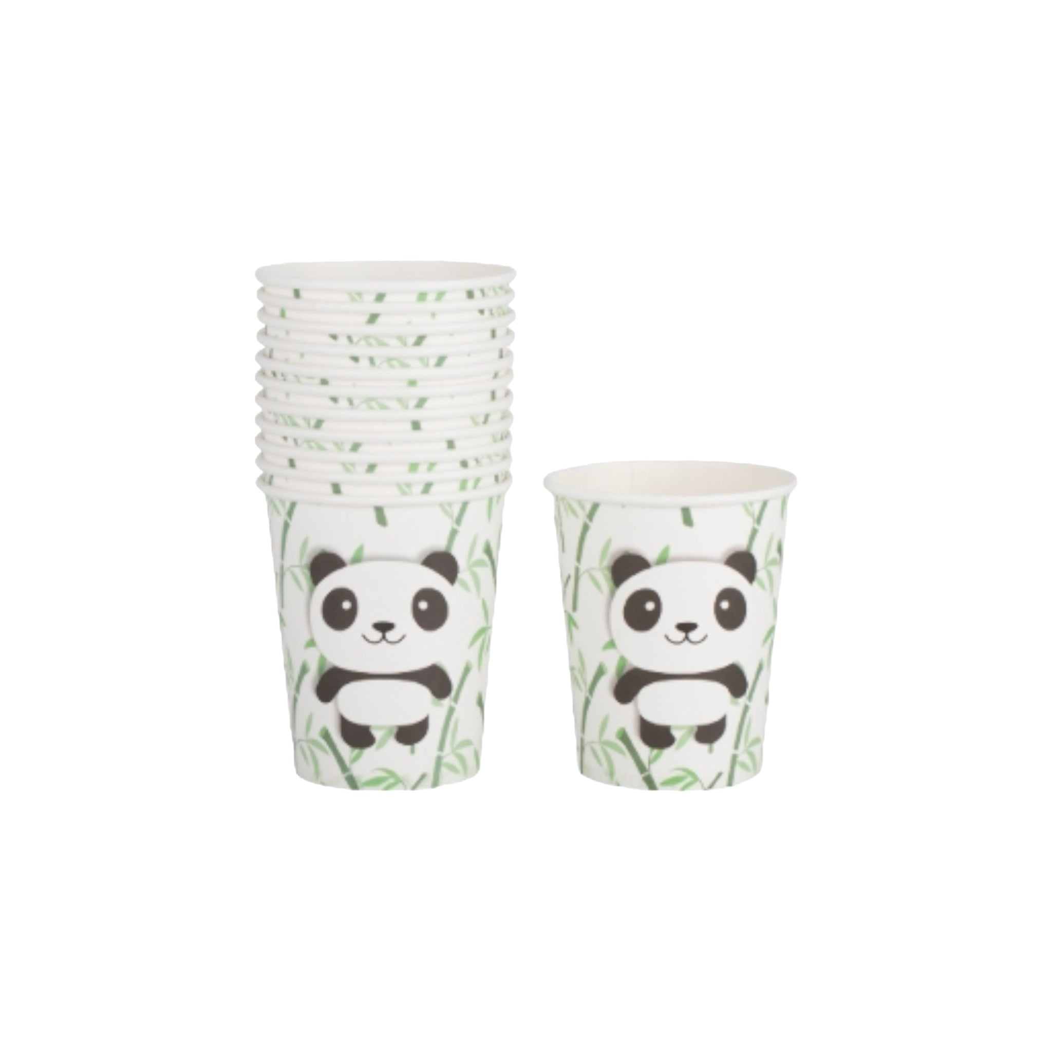 Disposable Party Paper Cups Panda 7.5x8.5cm 10pack