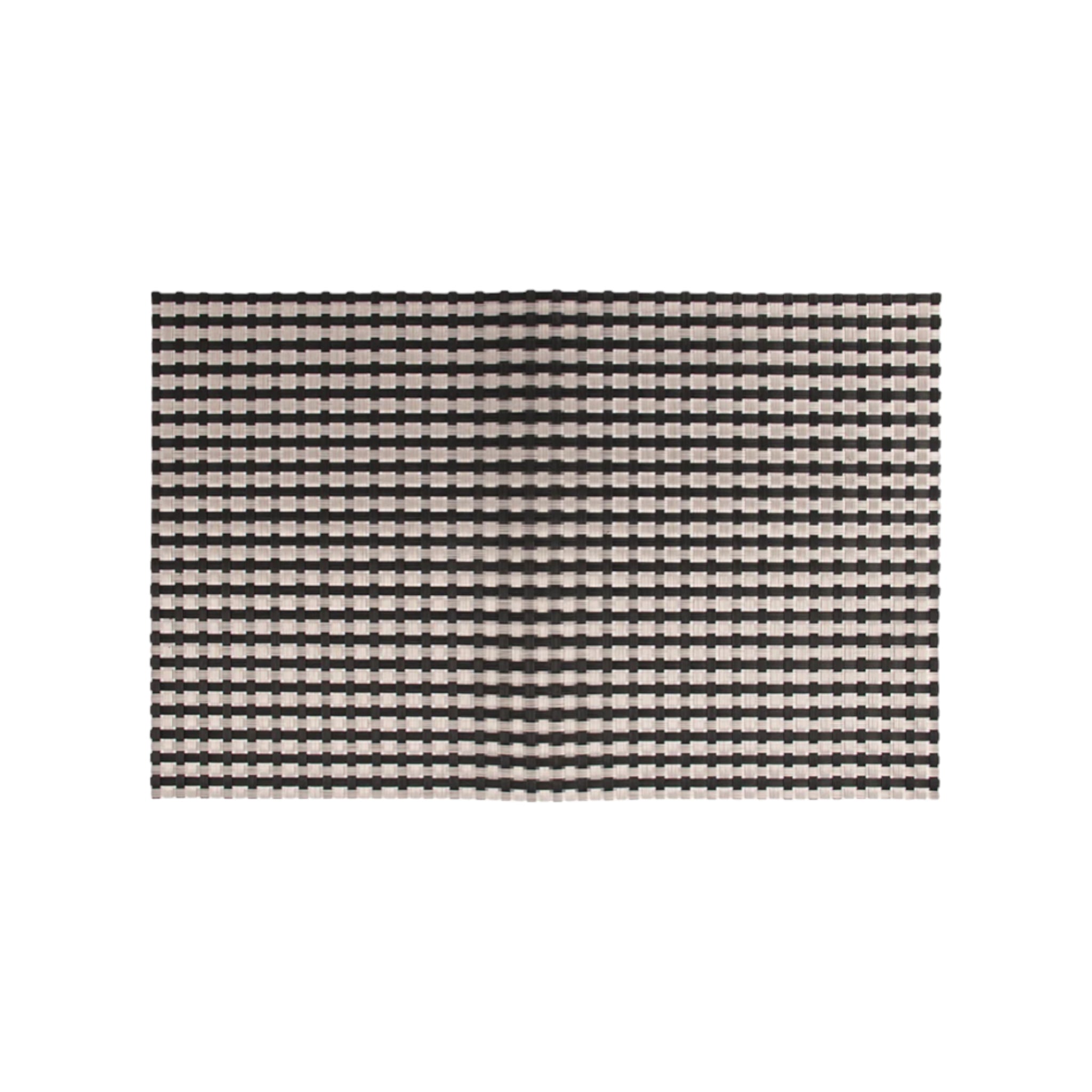 Regent Place Mats Woven Wheat Pvc Silver and Black 300x450mm