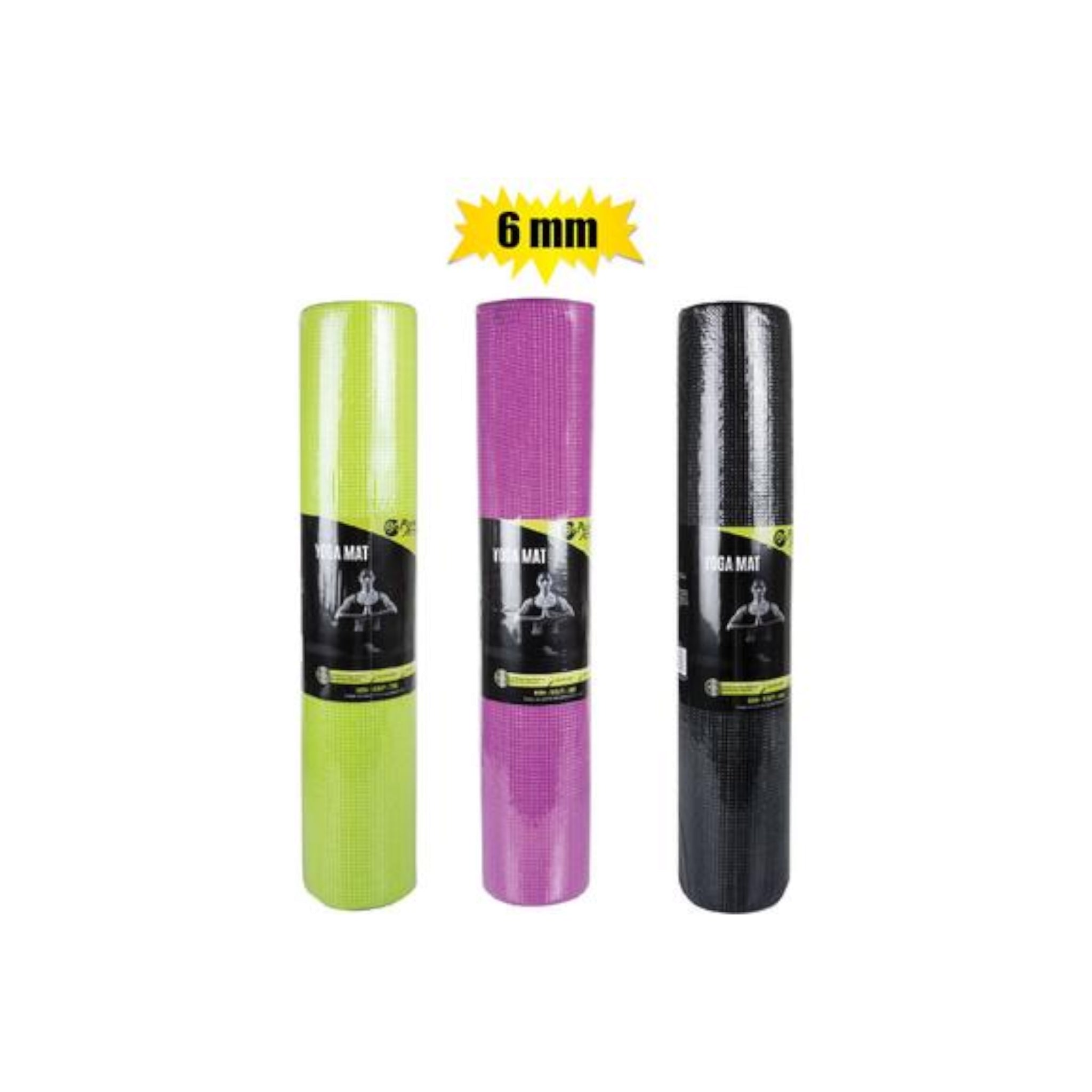 Pulse Active Fitness Yoga PVC Mat 6mm