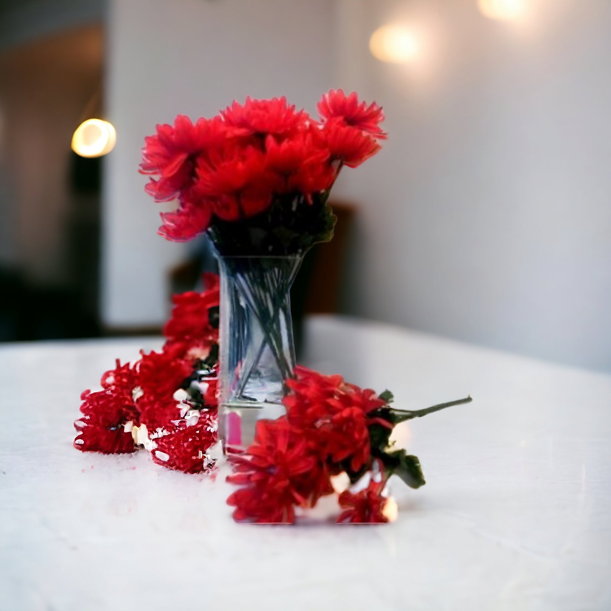 Artificial Bush Flower for Mum 7-Head Bouquet