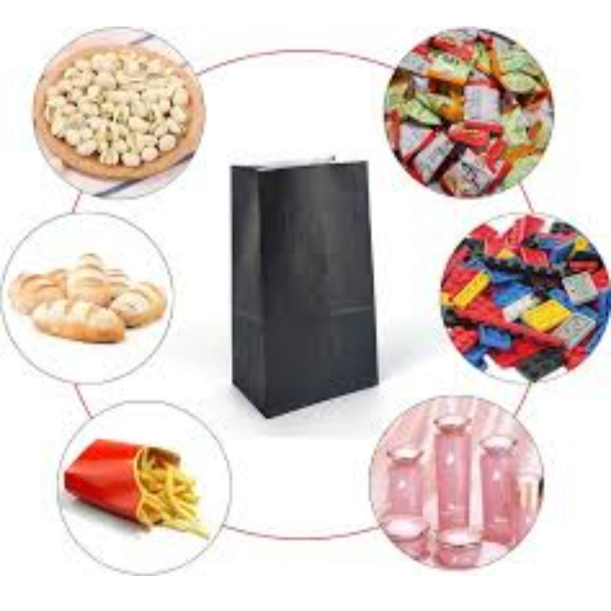 Kraft Paper Party Treat Bags Plain 24x13x8cm 10pack