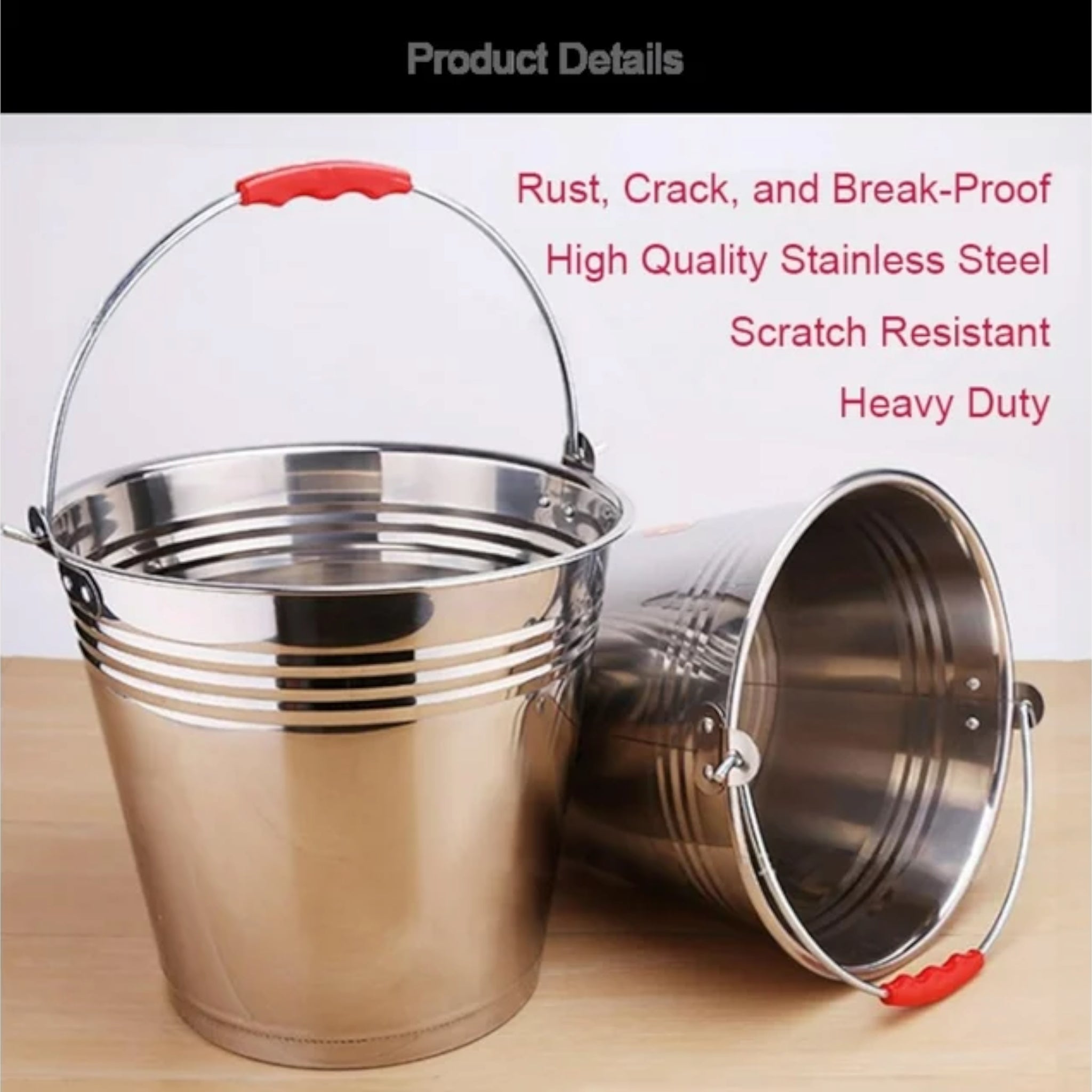 Stainless Steel Bucket with Lid