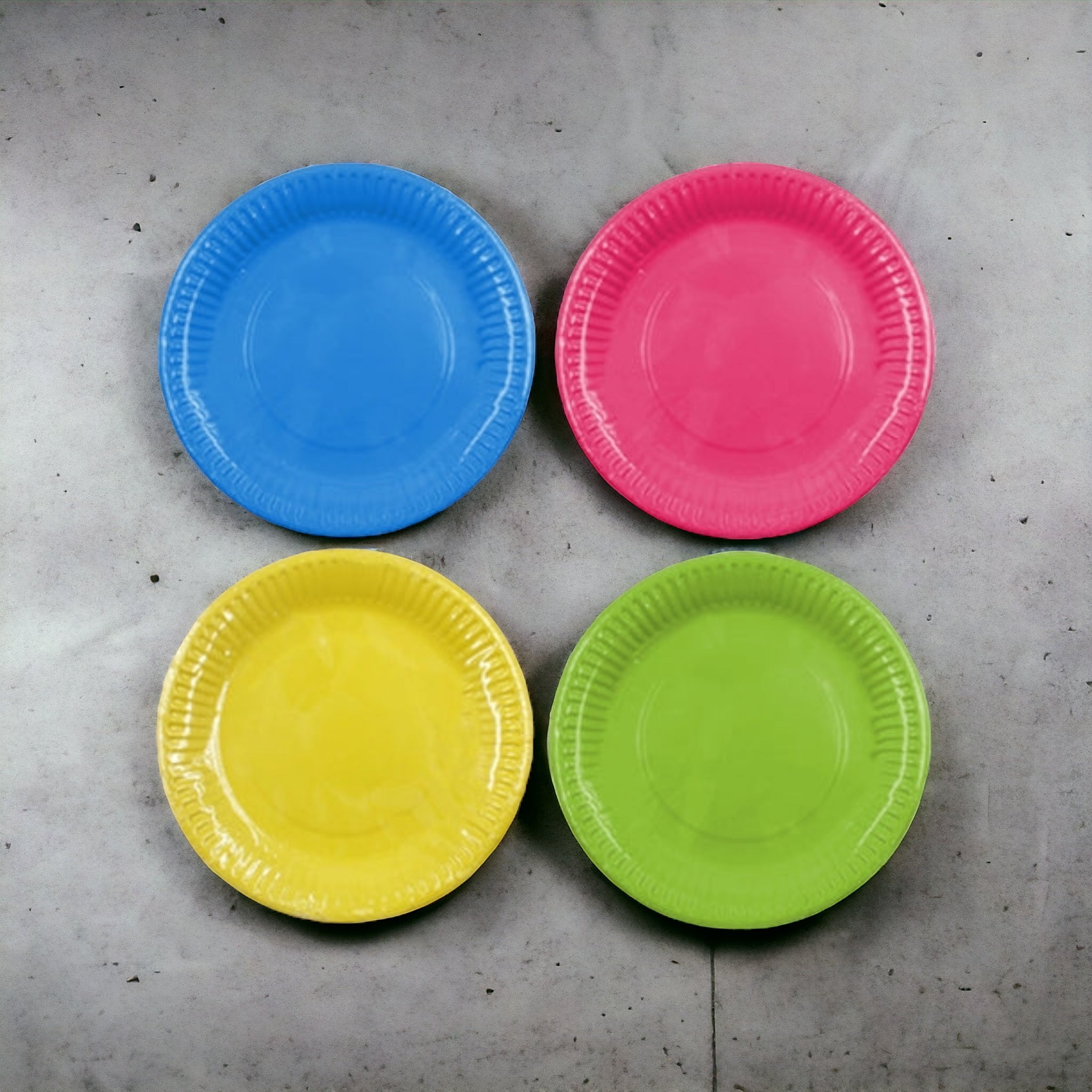 Party Paper Plates 230mm Solid Color 10pack