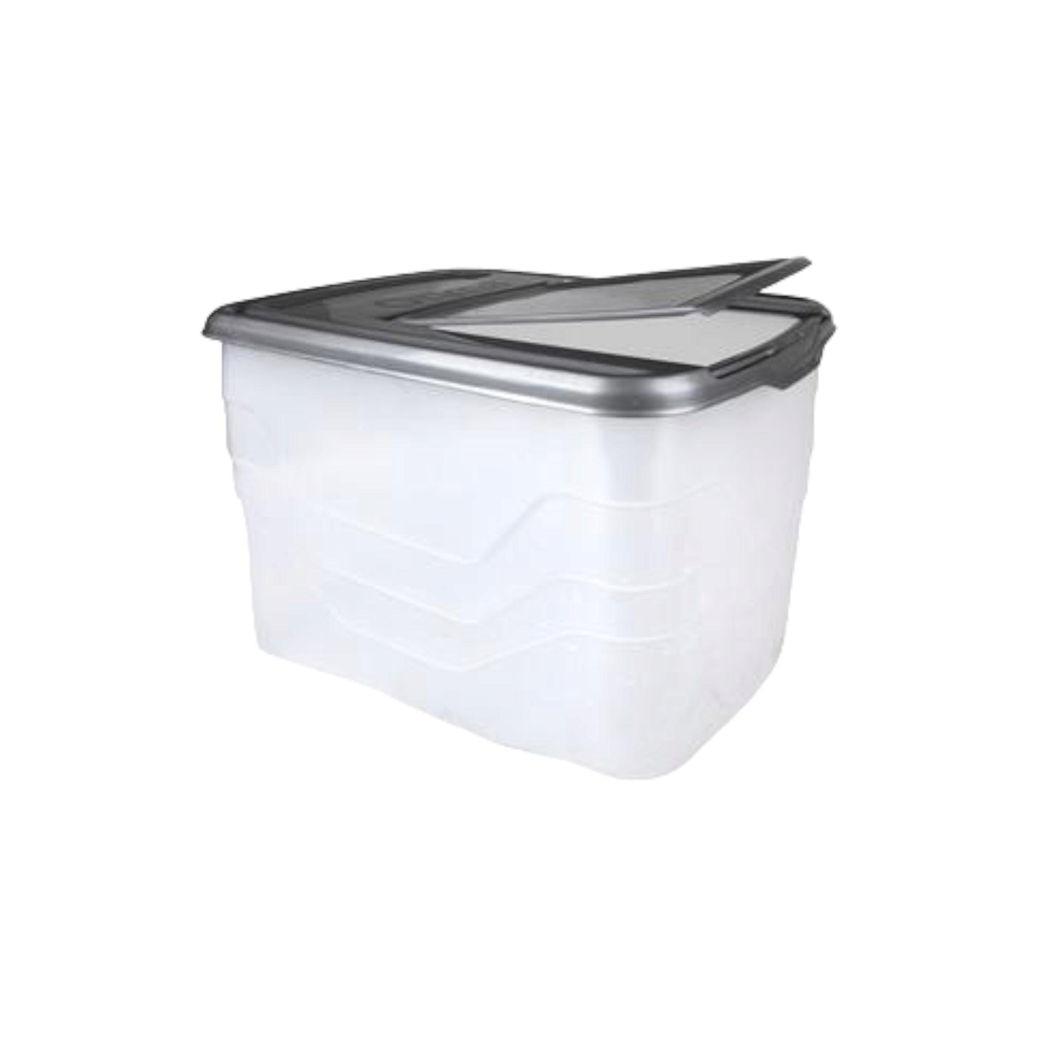 40L Storage Utility Box with Silver Flip Lid