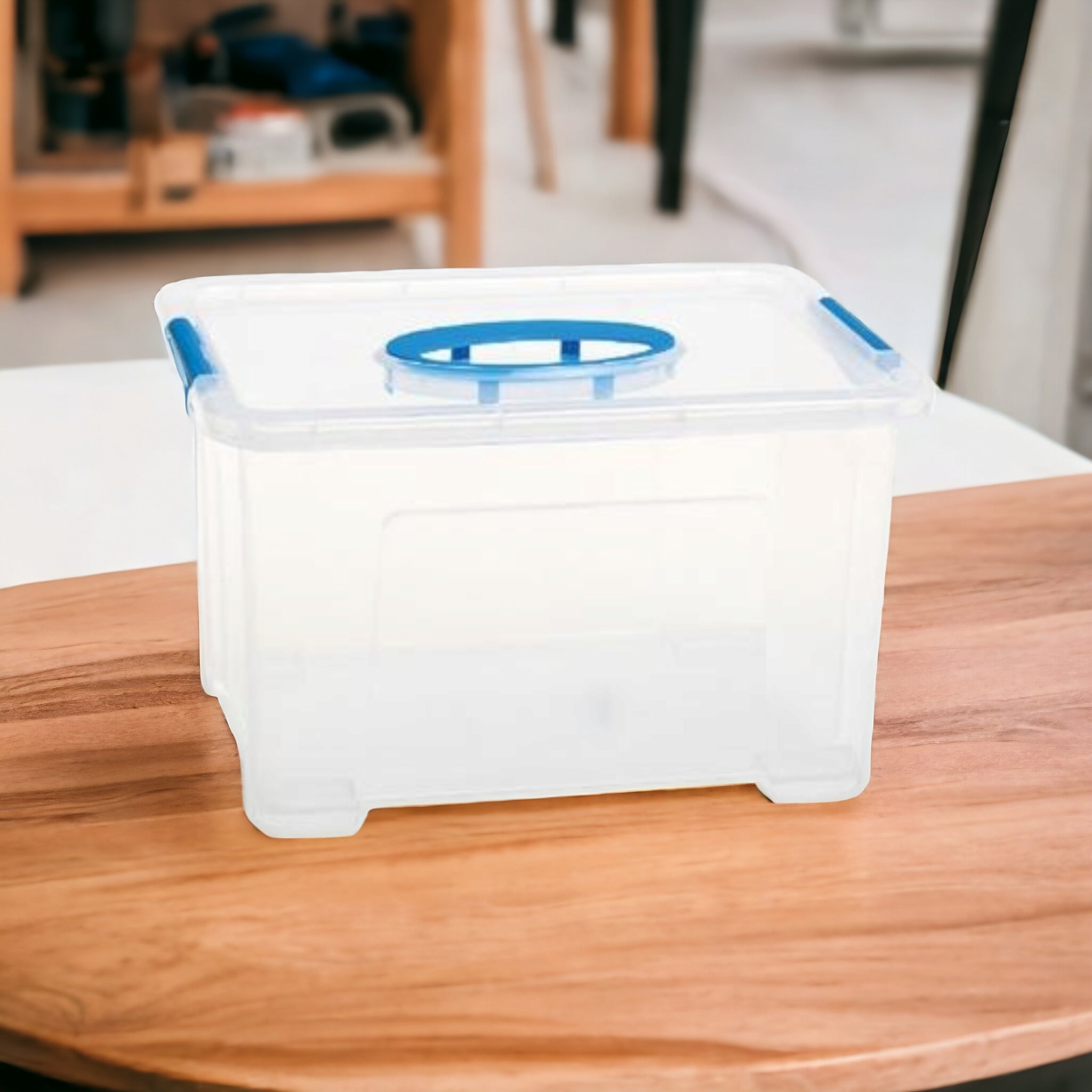 5.5L Plastic Storage Box Clear 26x20x16cm