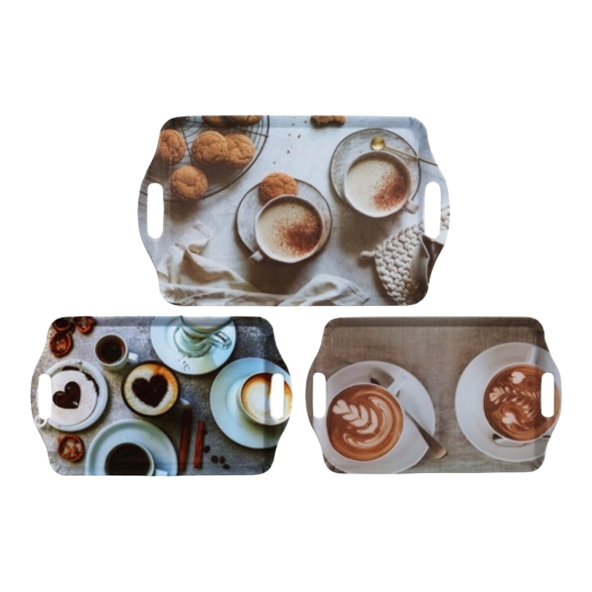 Melamine Serving Tray Coffee Print