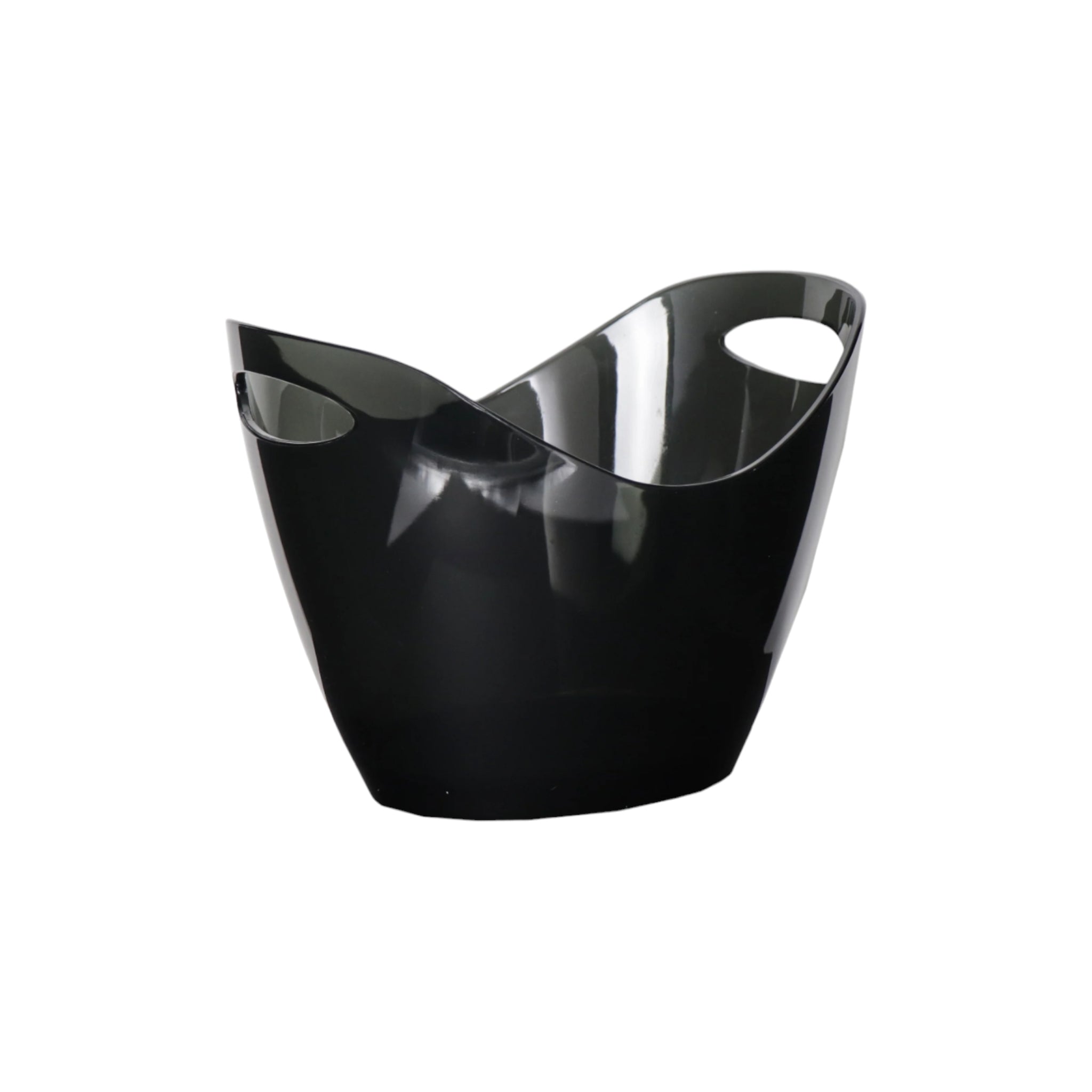 Bar Butler Acrylic Ice Bucket 4L Oval Shape Clear Black 73145
