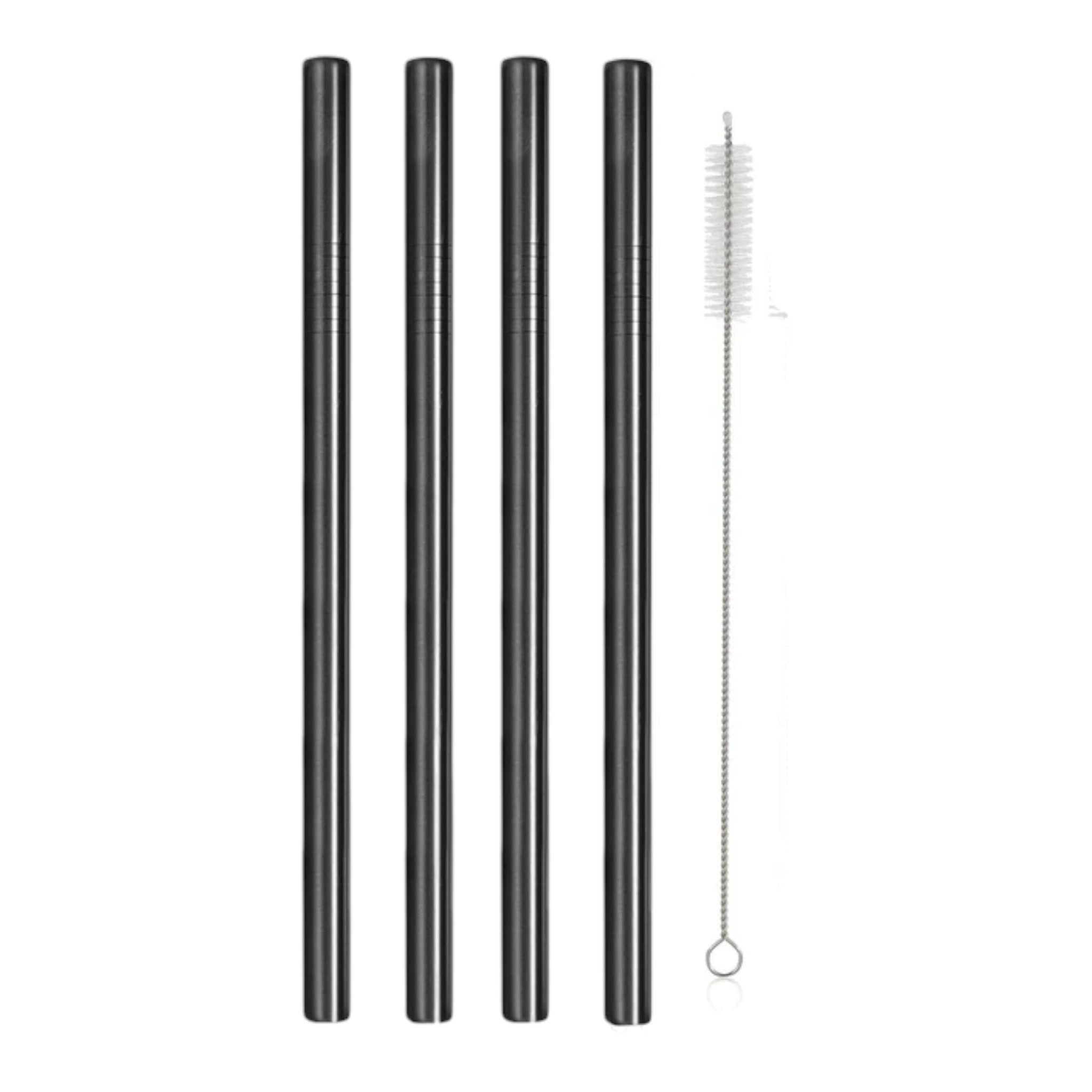 Stainless Steel Straws 5mmx22.5cm with Brush 11pack