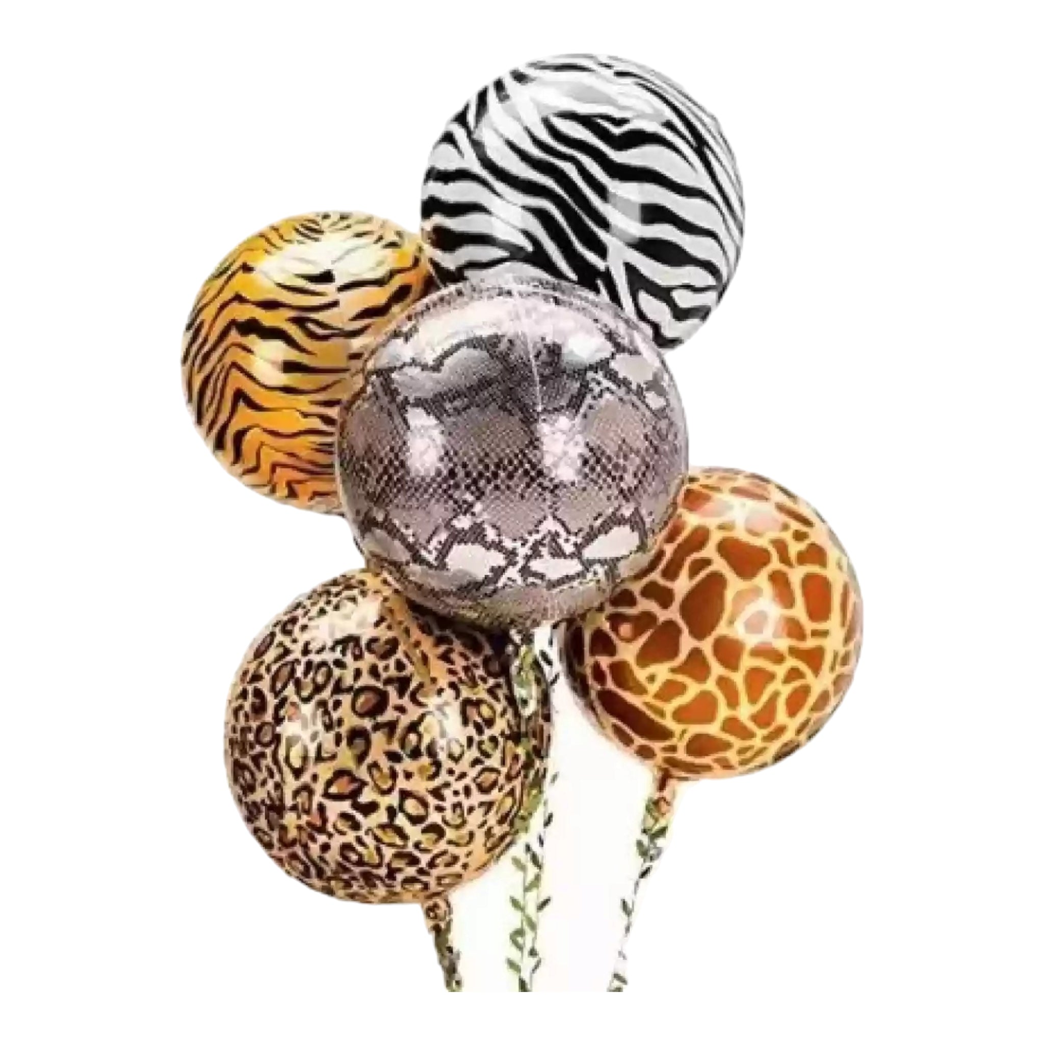 4D Foil Balloon 22inch Animal Print 1pc