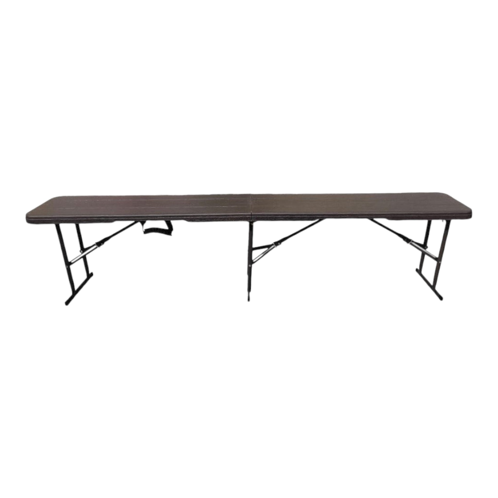 1.8m Folding Trestle Plastic Bench 6ft Wood Grain Finish