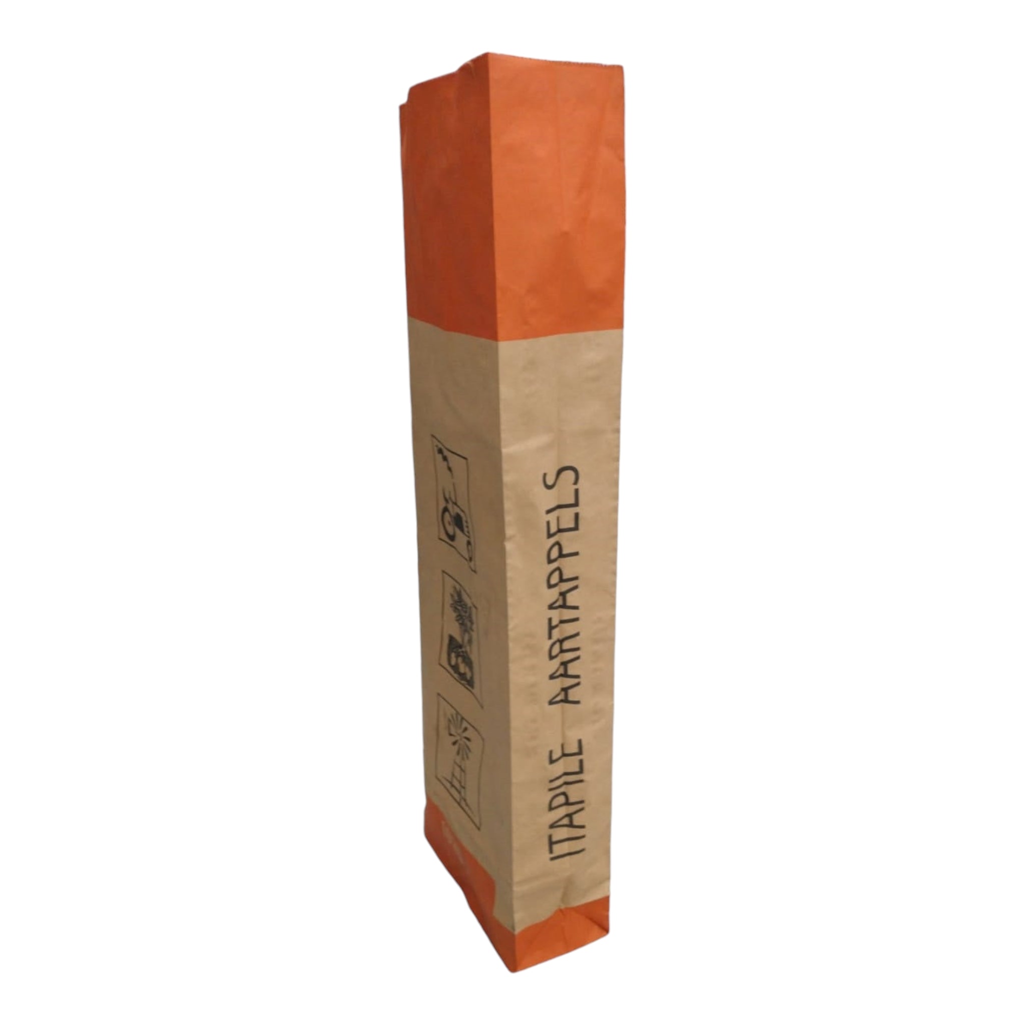 Kraft Potato Paper Bag Brown with Print and Seal Wire