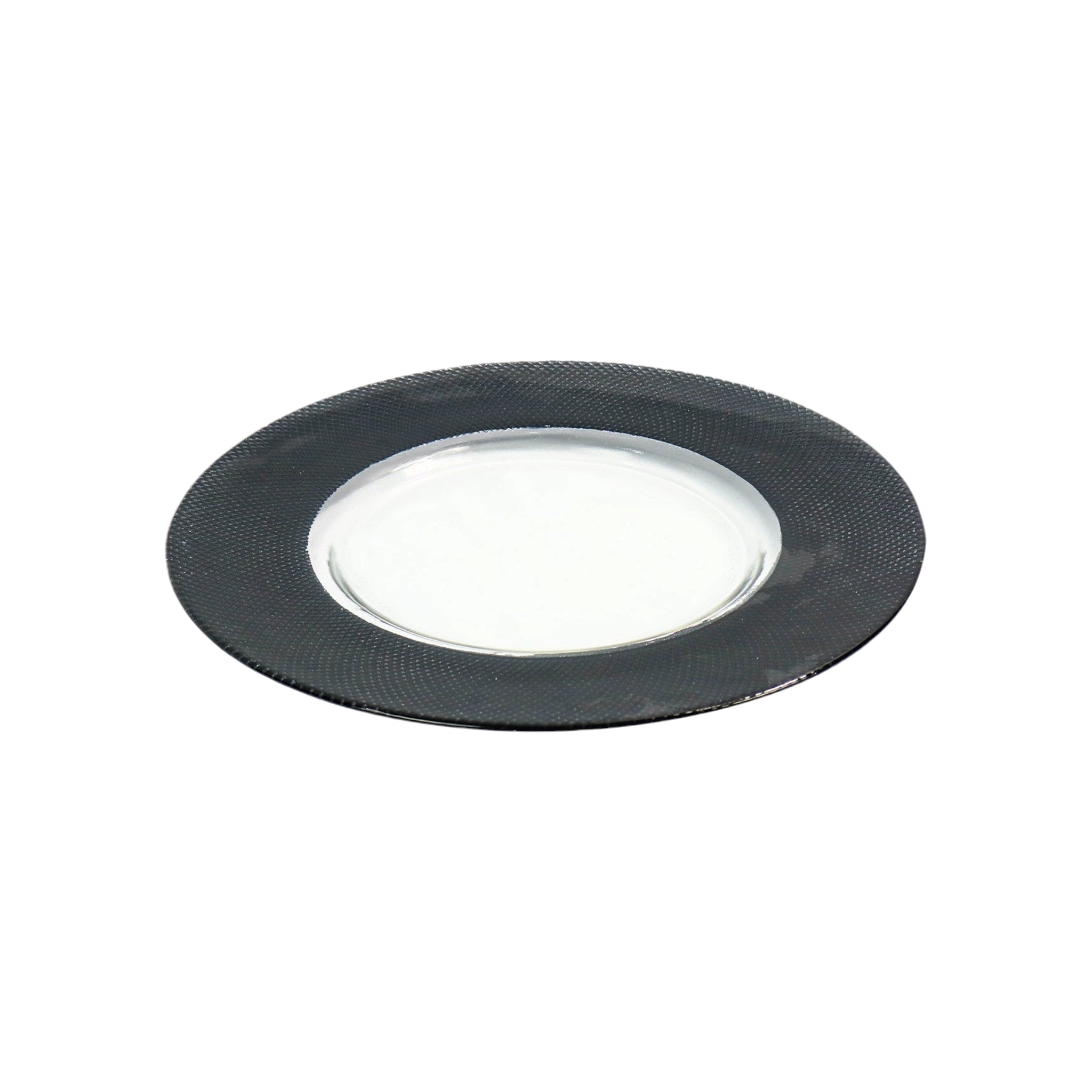 Underplate Clear Glass with Black Rim