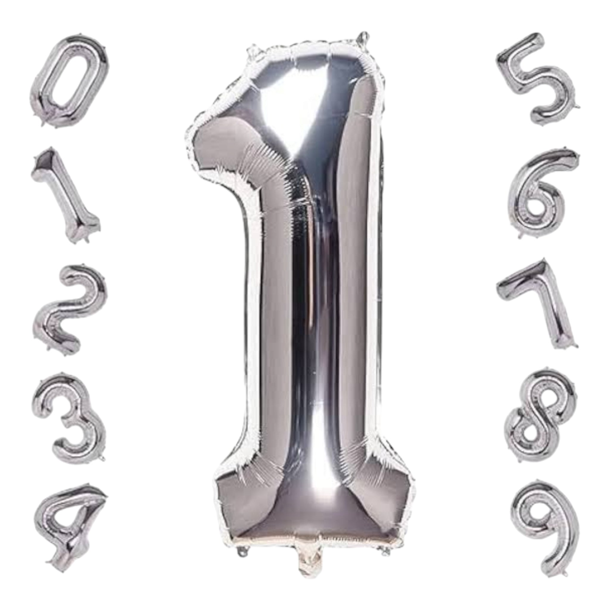 Party Silver Number Foil Balloons 42inch 106cm