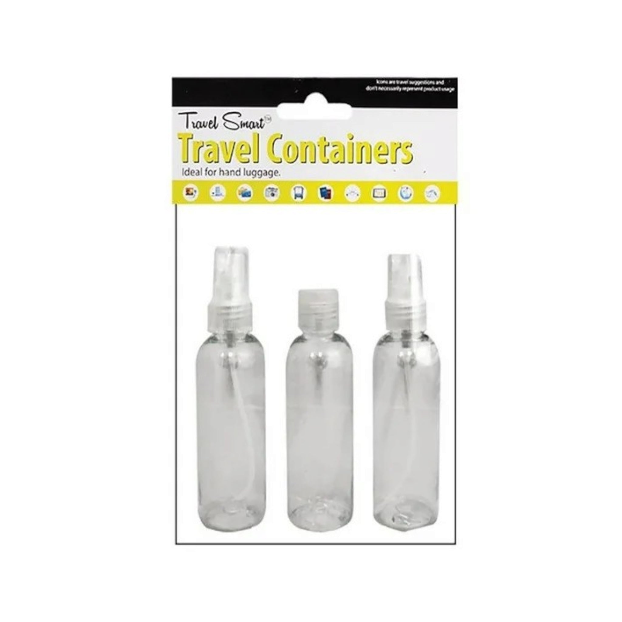100ml Travel Smart Plastic Bottles 3pack