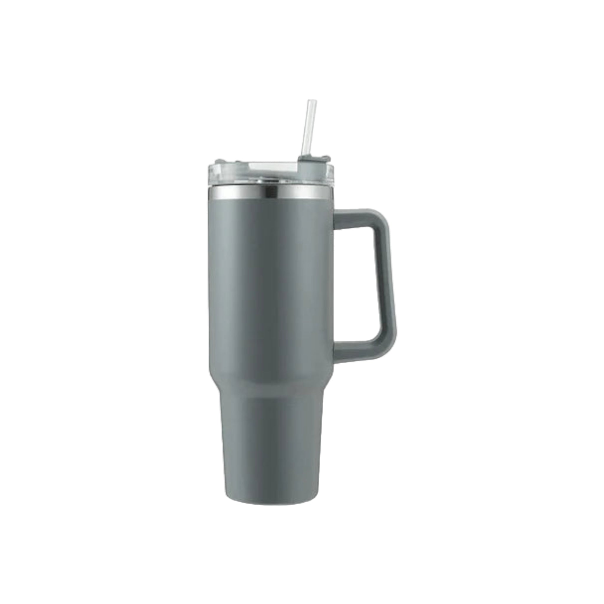 1.2L Travel Mug Thermos Flask Stainless Steel with Handle & Straw