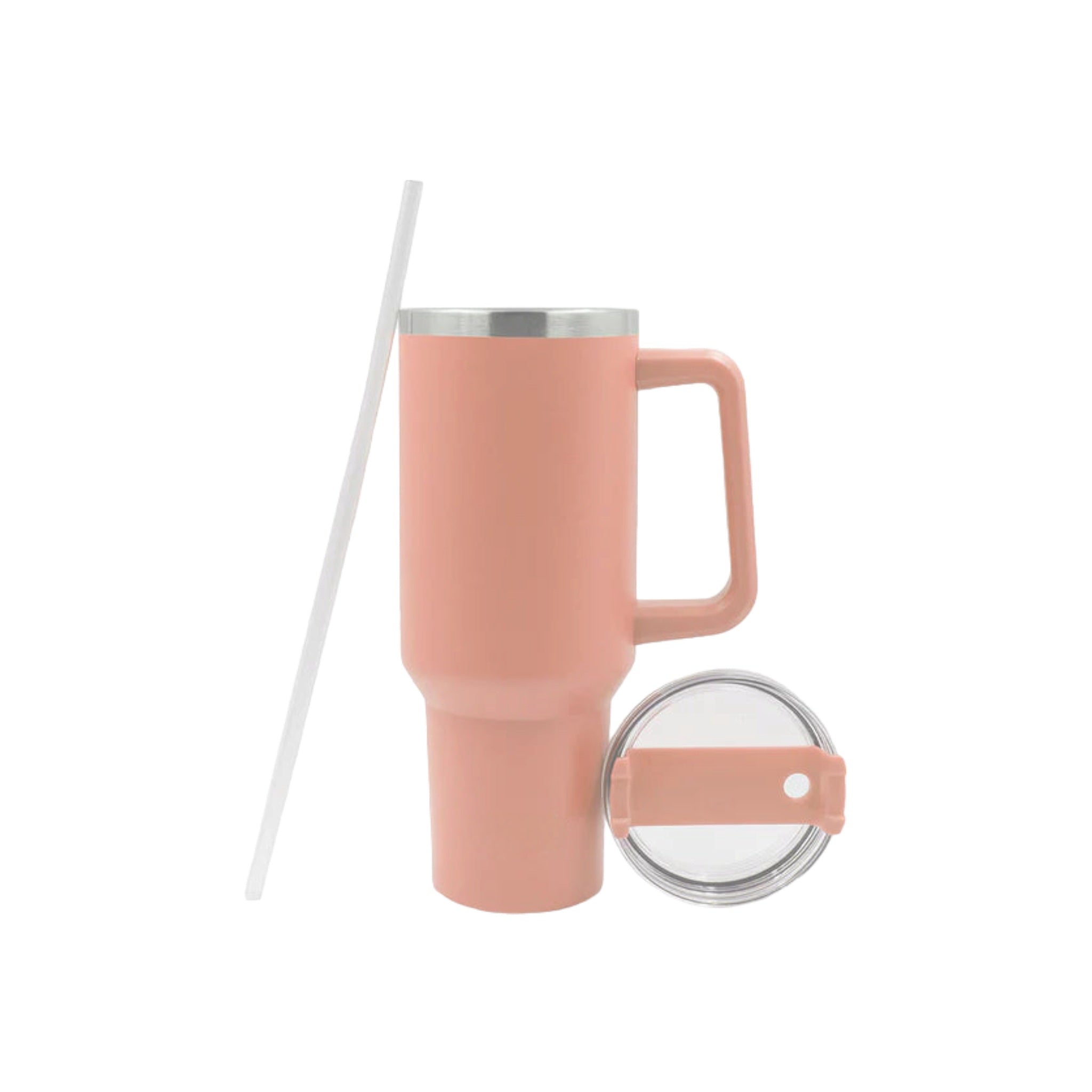 1.2L Travel Mug Thermos Flask Stainless Steel with Handle & Straw