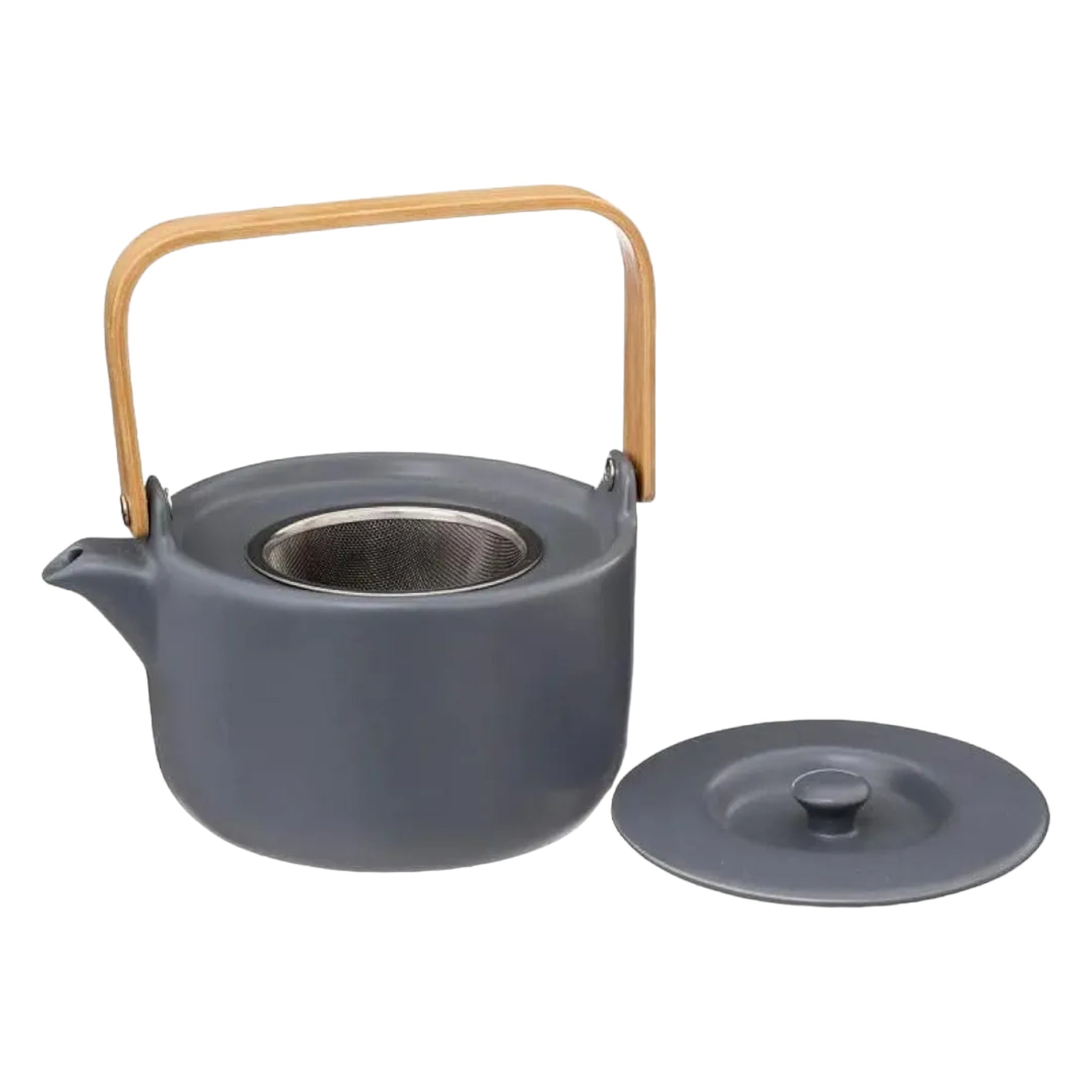 SG Secret de Gourmet Terra Ceramic Teapot with Infuser & Bamboo Handle