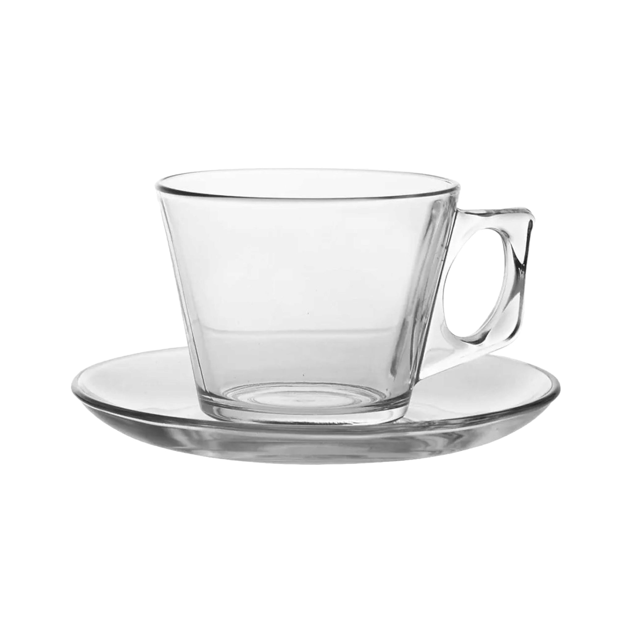 Pasabahce Vela Espresso-Tea Cup & Saucer 195ml 6pack