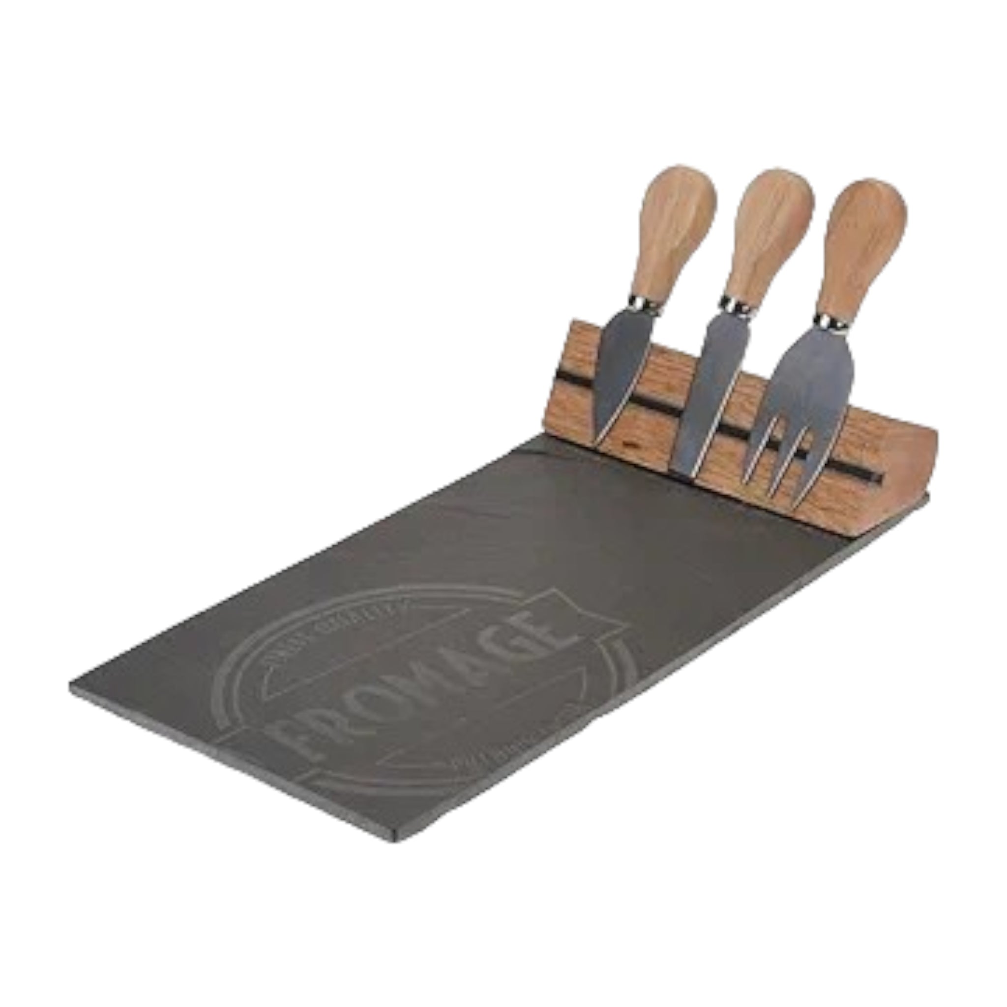 Slate Cheese Serving Board with 3pc Knife Set