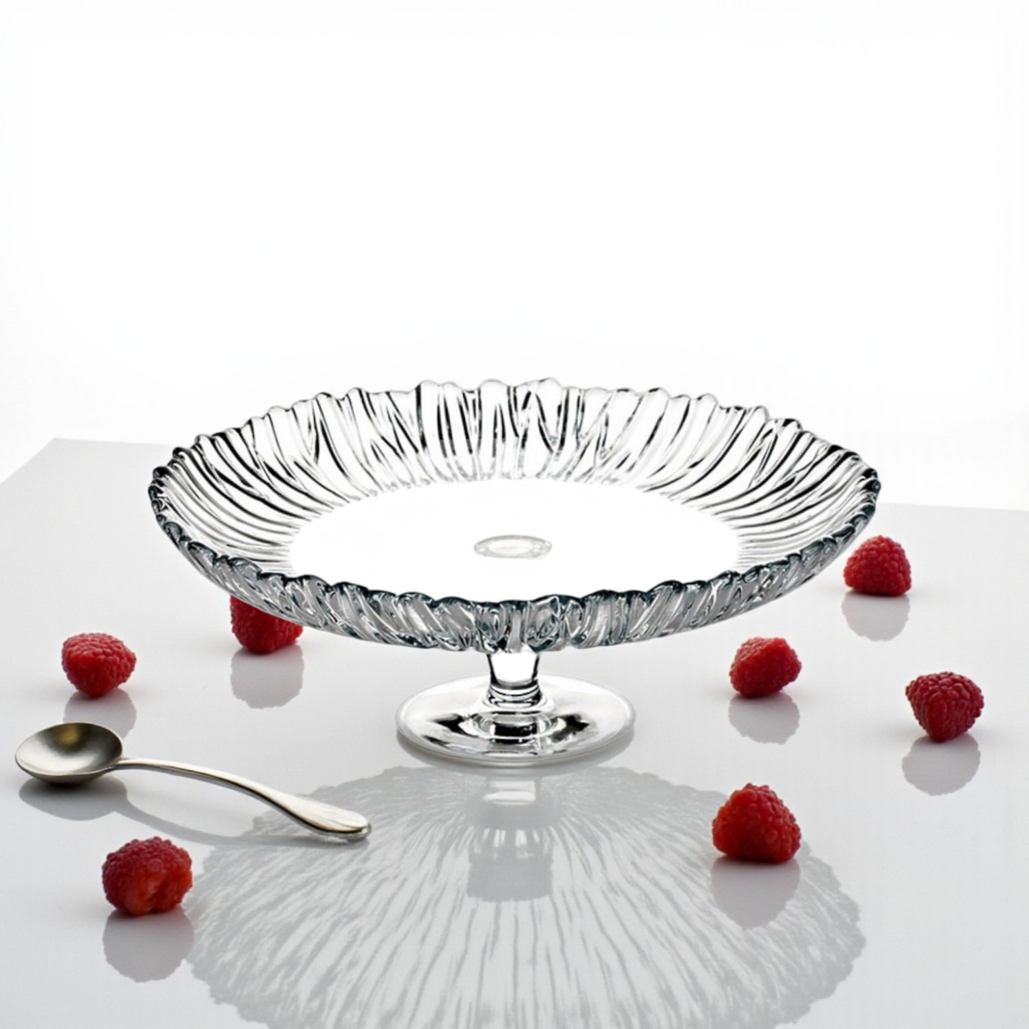 Pasabahce Aurora Footed Serving Plate 205mm Cake Platter