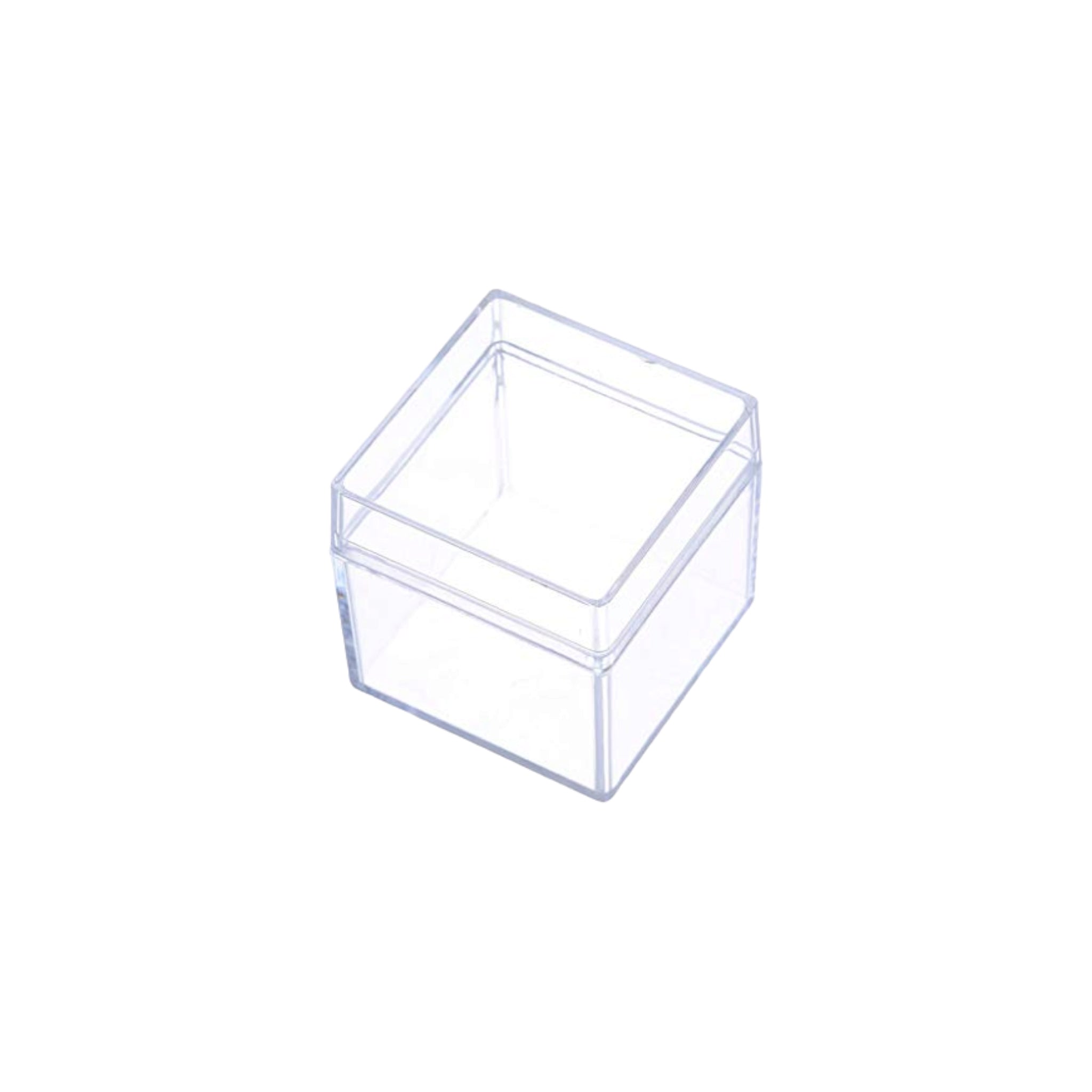 Acrylic Gift Box 5-Sided Cube Display Square with Lid 4.5x4.5x4.5cm