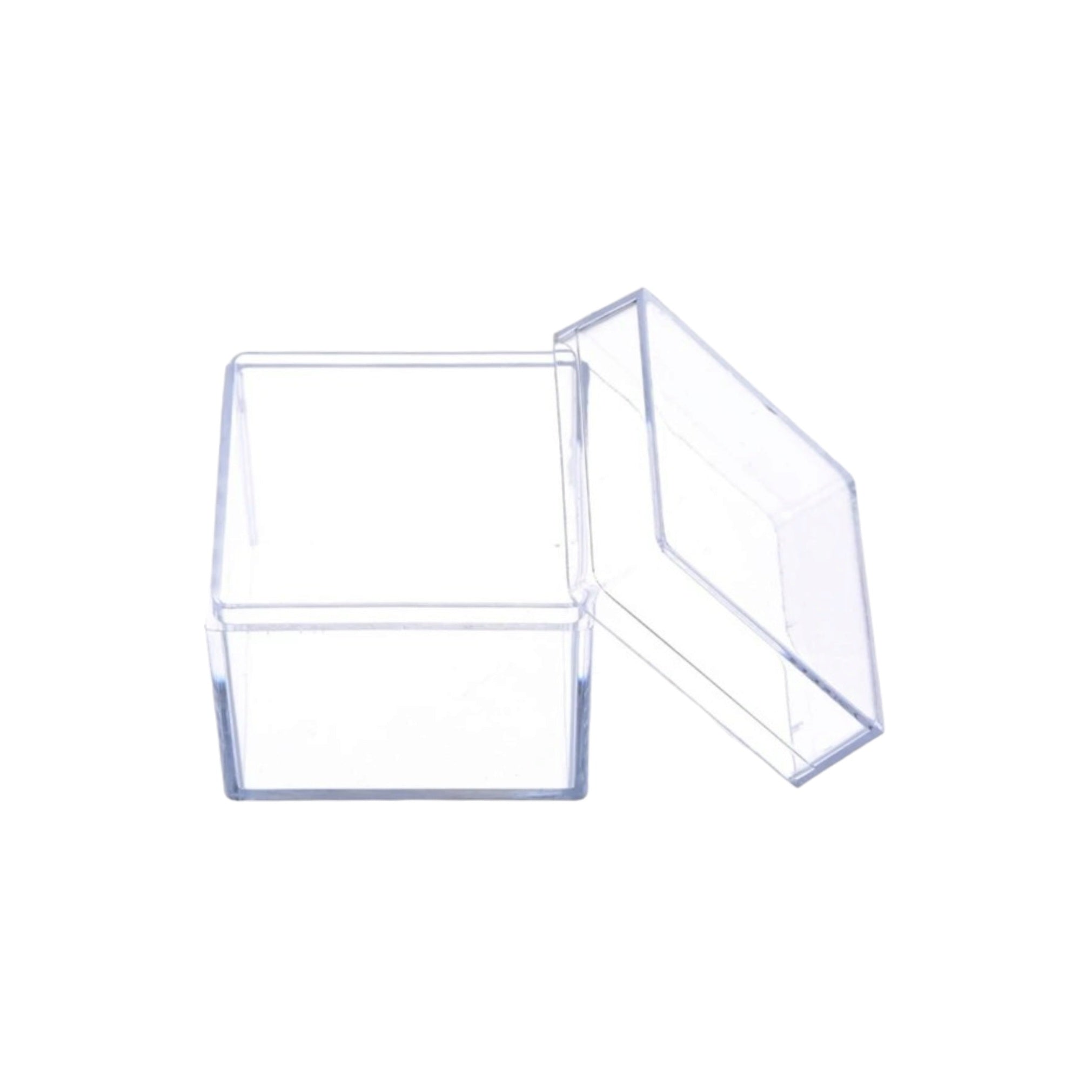 Acrylic Gift Box 5-Sided Cube Display Square with Lid 4.5x4.5x4.5cm