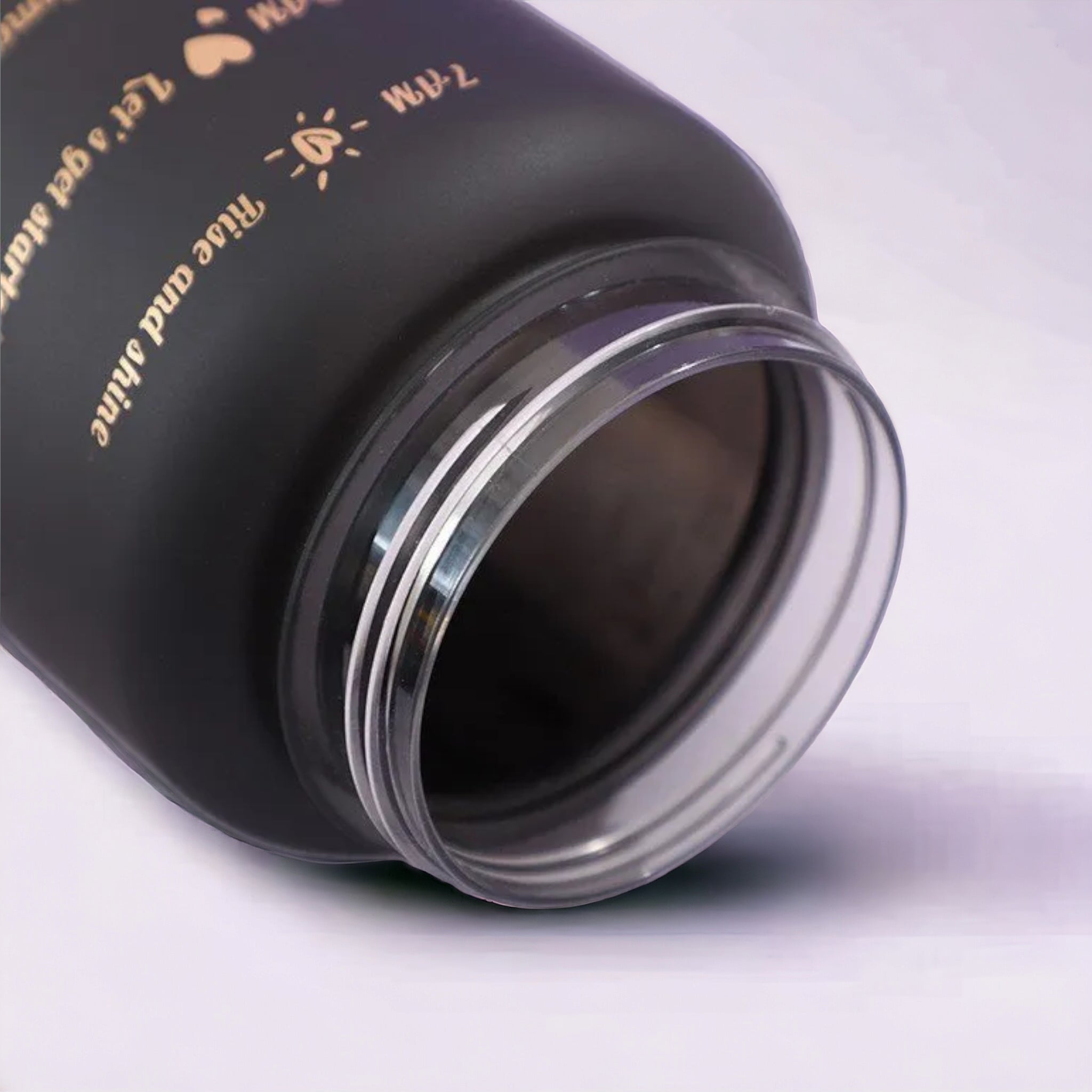 Motivational Sports Water Bottle Black 3pc Set