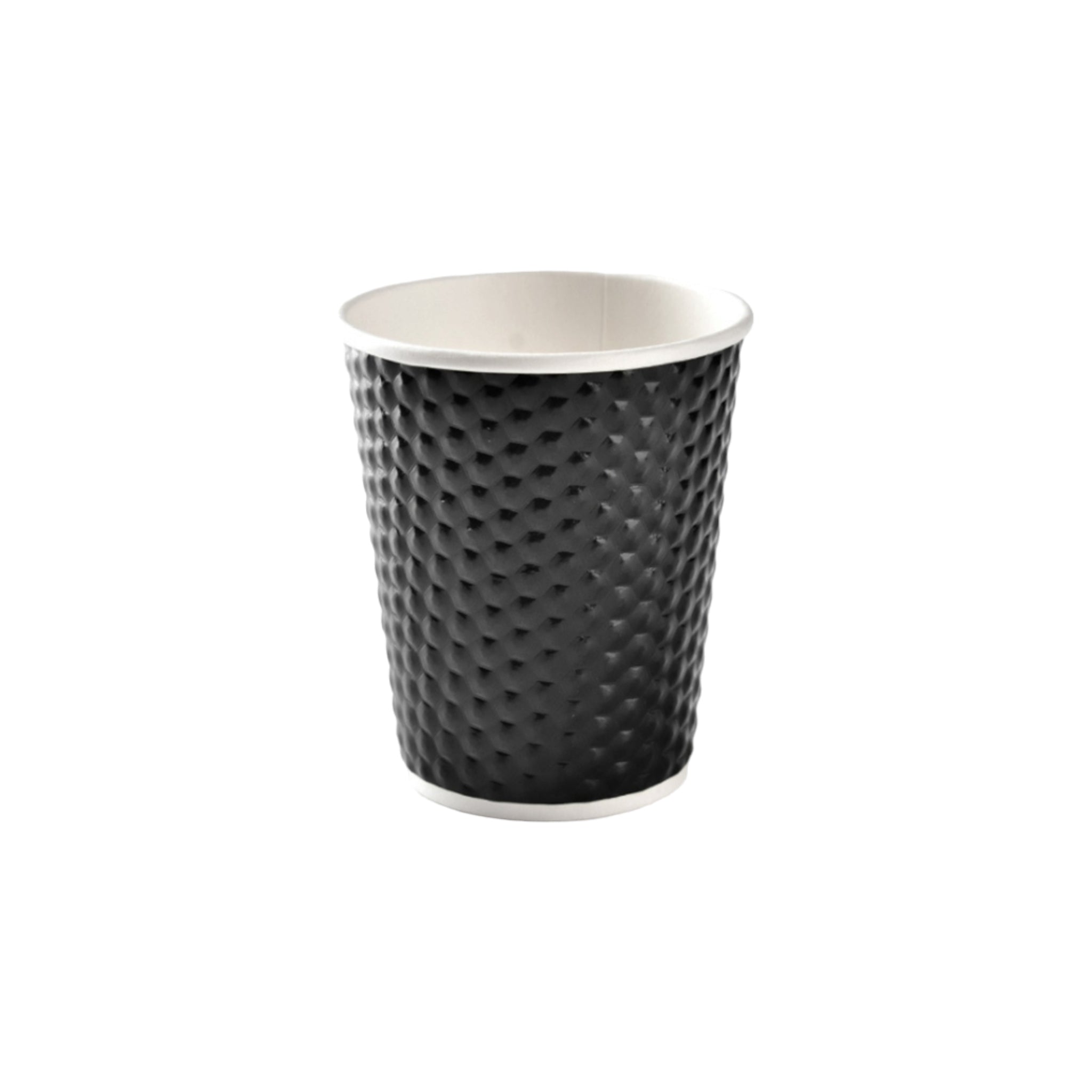 360ml Paper Coffee Cups Disposable- Embossed Dots 25pack