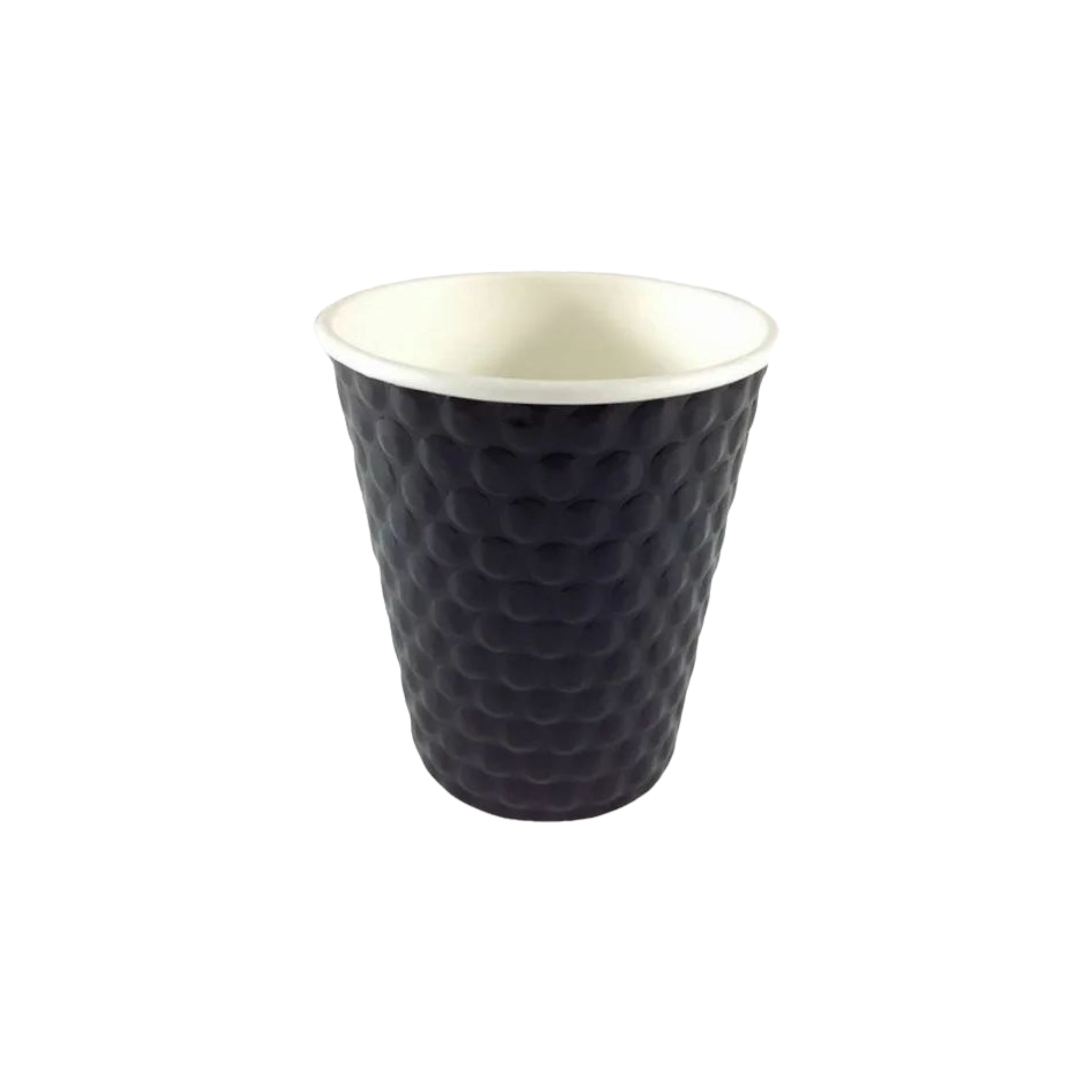 360ml Paper Coffee Cups Disposable- Embossed Dots 25pack