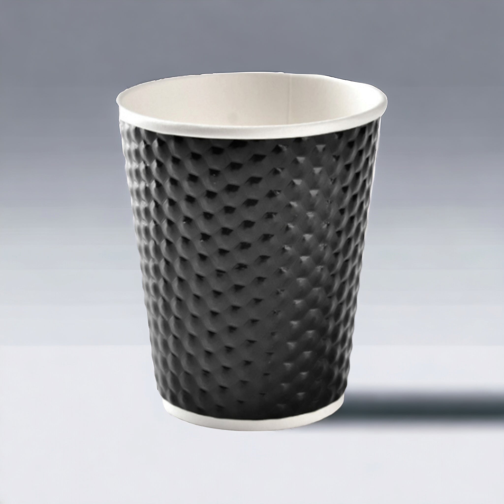 360ml Paper Coffee Cups Disposable- Embossed Dots 25pack