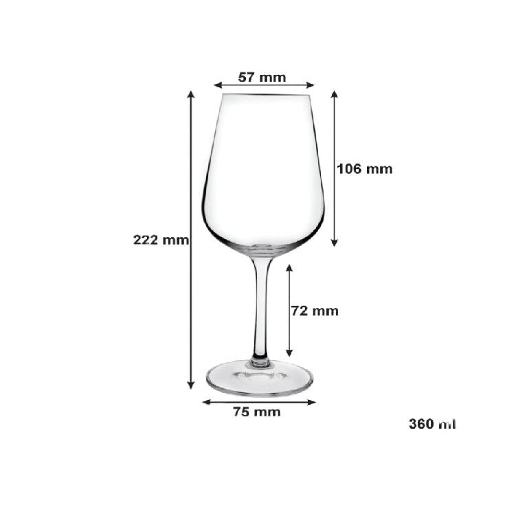 Consol Vienna Signature Crystal Stemmed Glass Tumbler 360ml White Wine 4pack