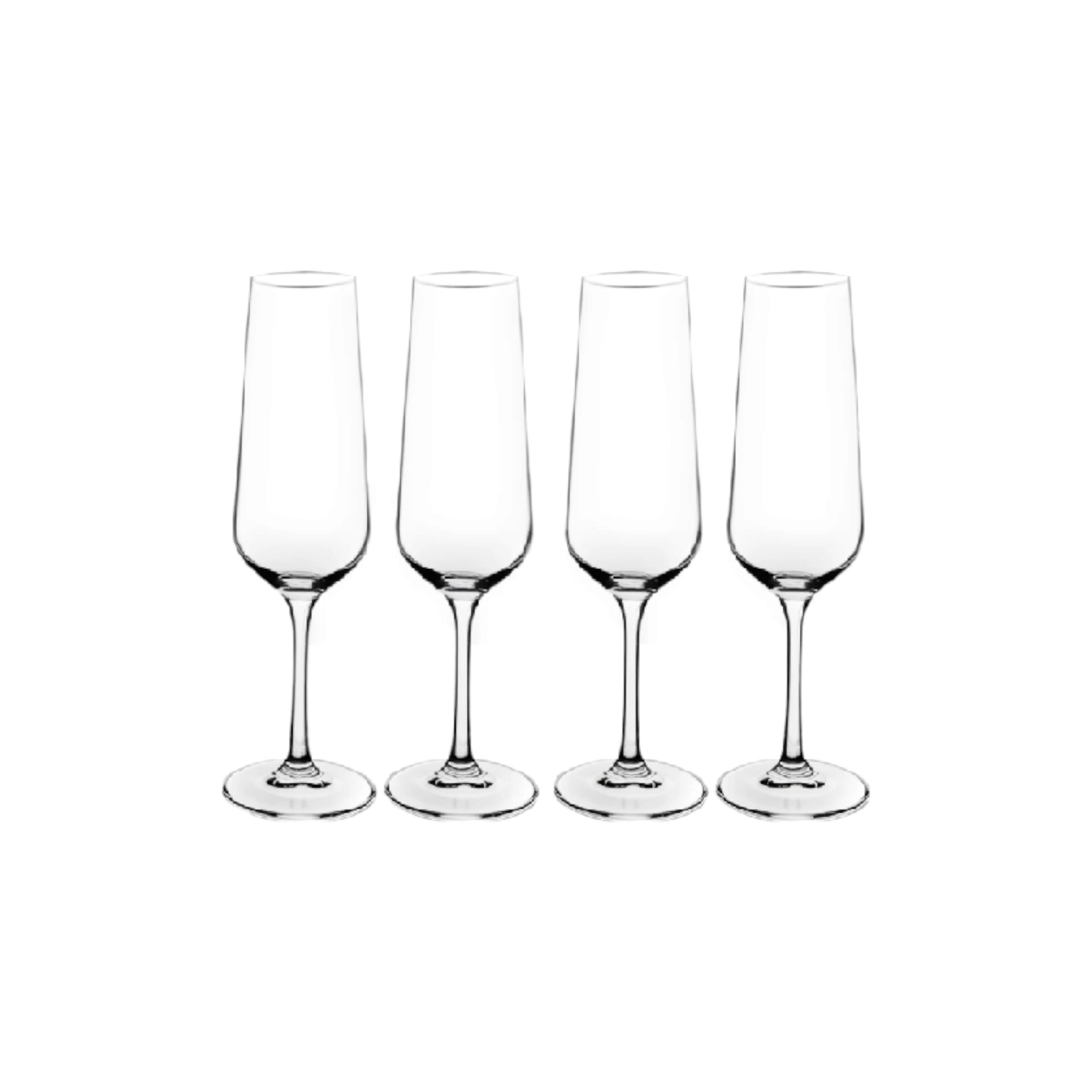 Consol Vienna Signature Crystal Stemmed Flute Glass Tumbler 200ml Champagne 4pack