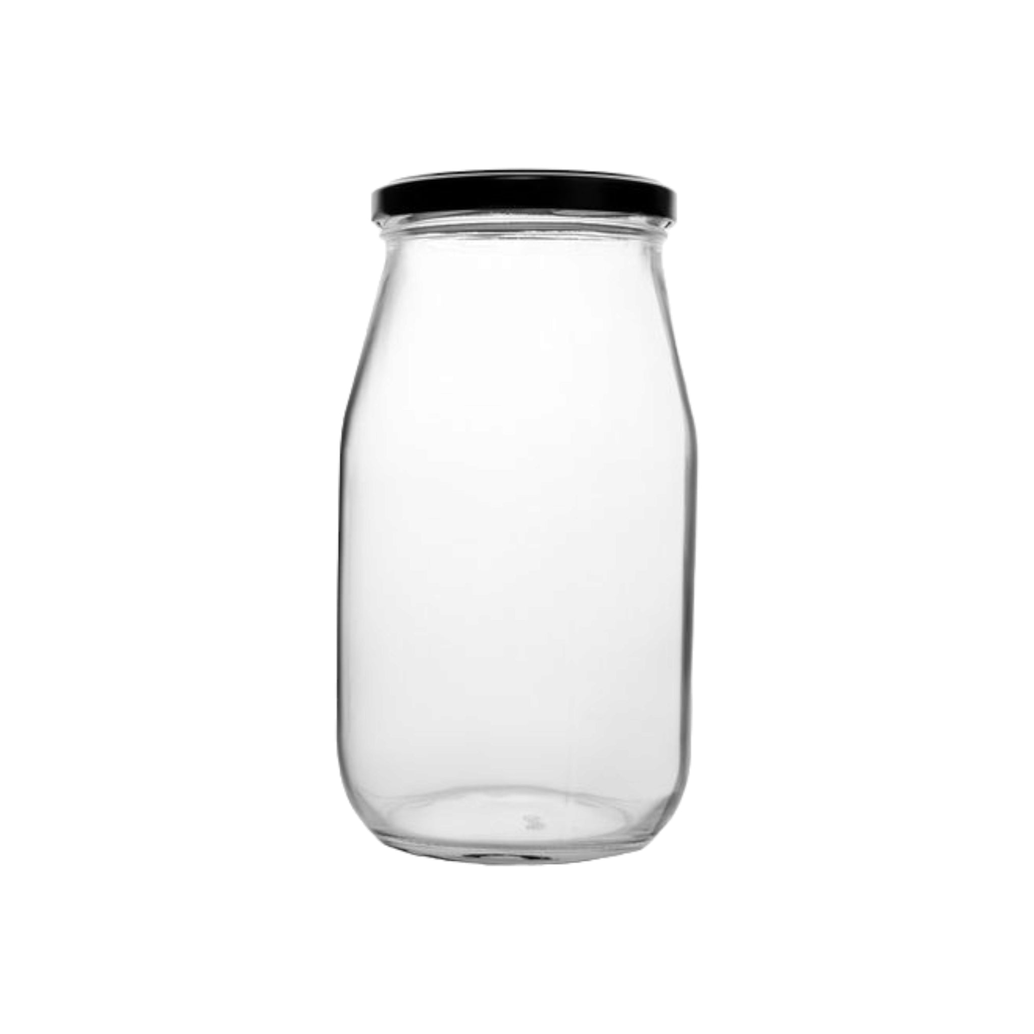 Regent Mayo Glass Jar with Black Lid 1L 4 pack