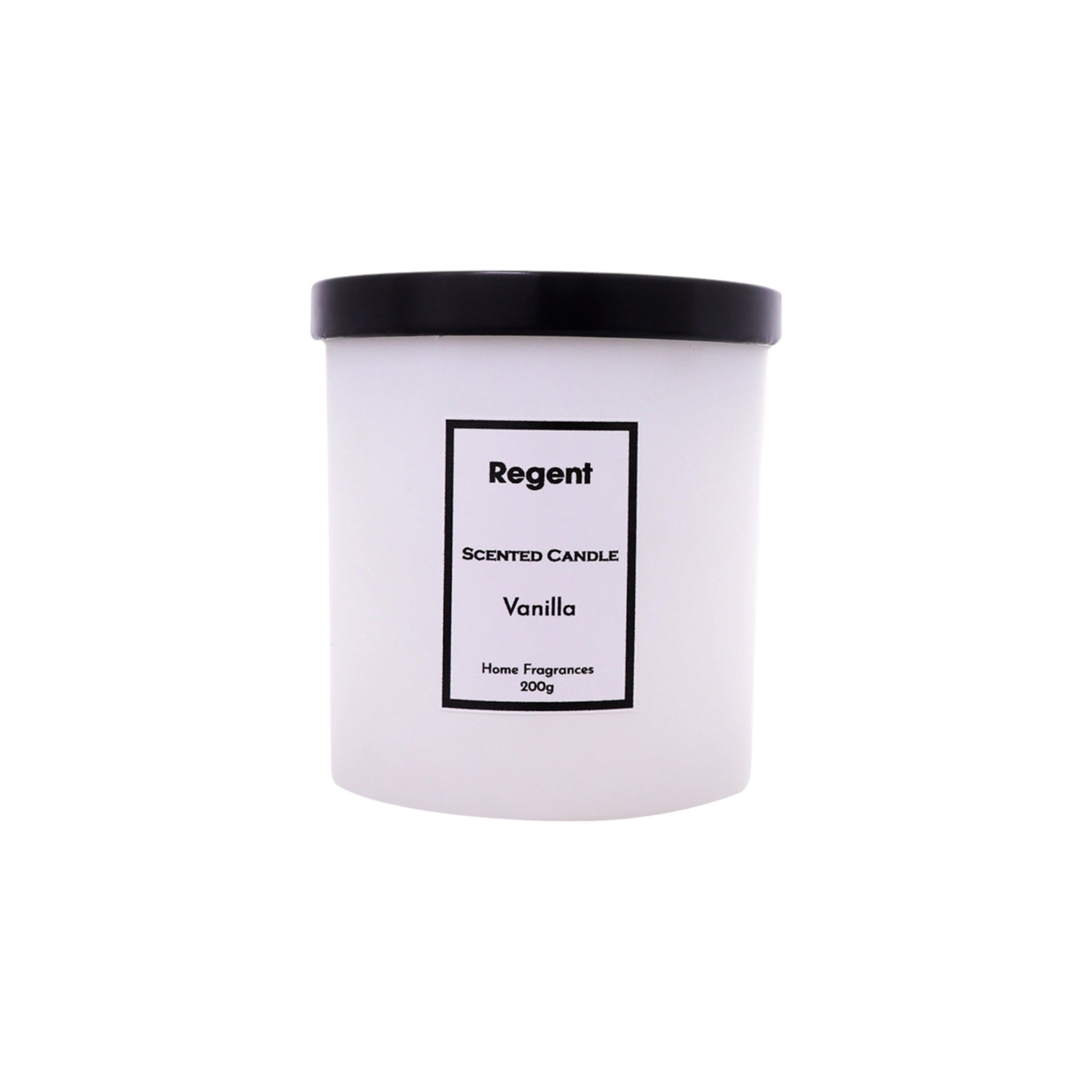 Regent Scented Candles Vanilla In White Glass Jar with White Lid 200g