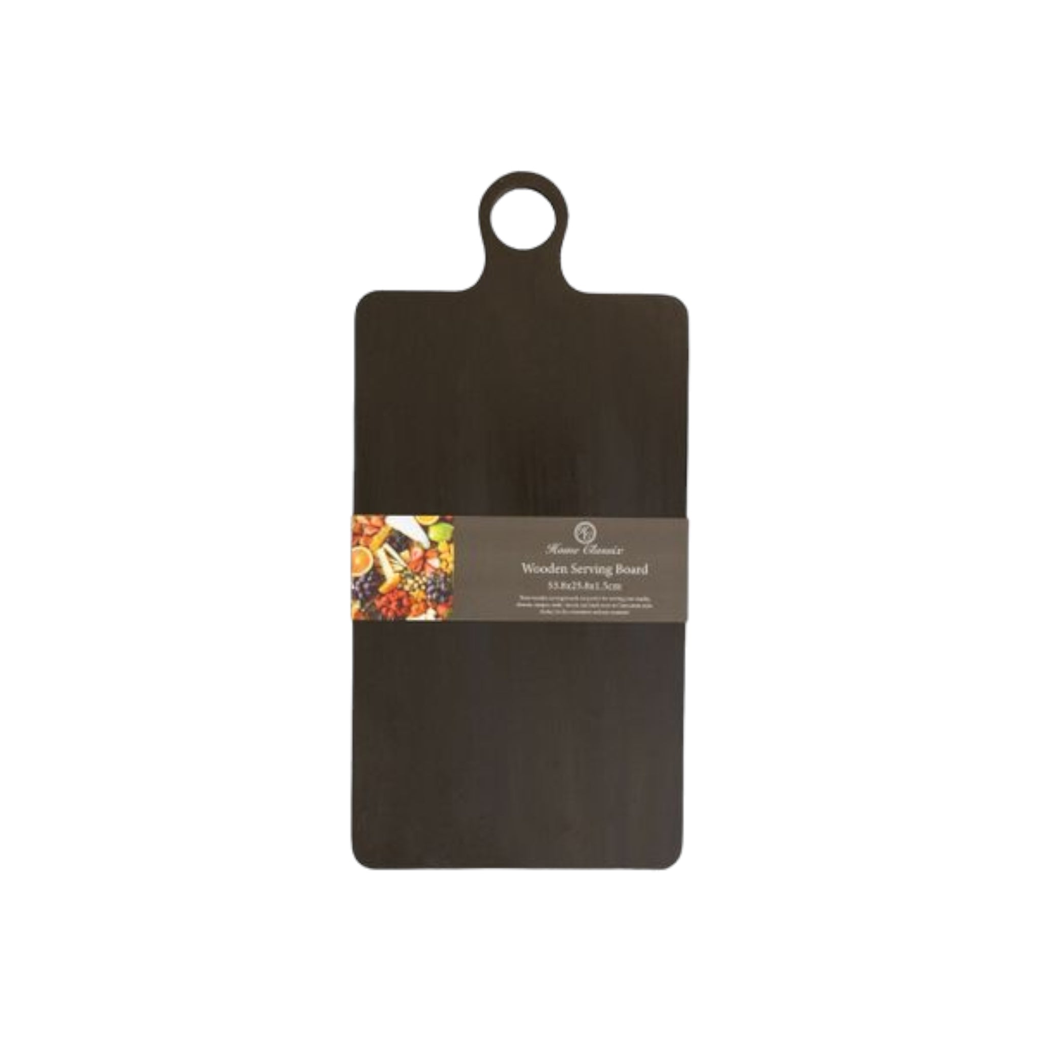 Home Classix Wooden Serving Board Black 53.8x25.8x1.5cm