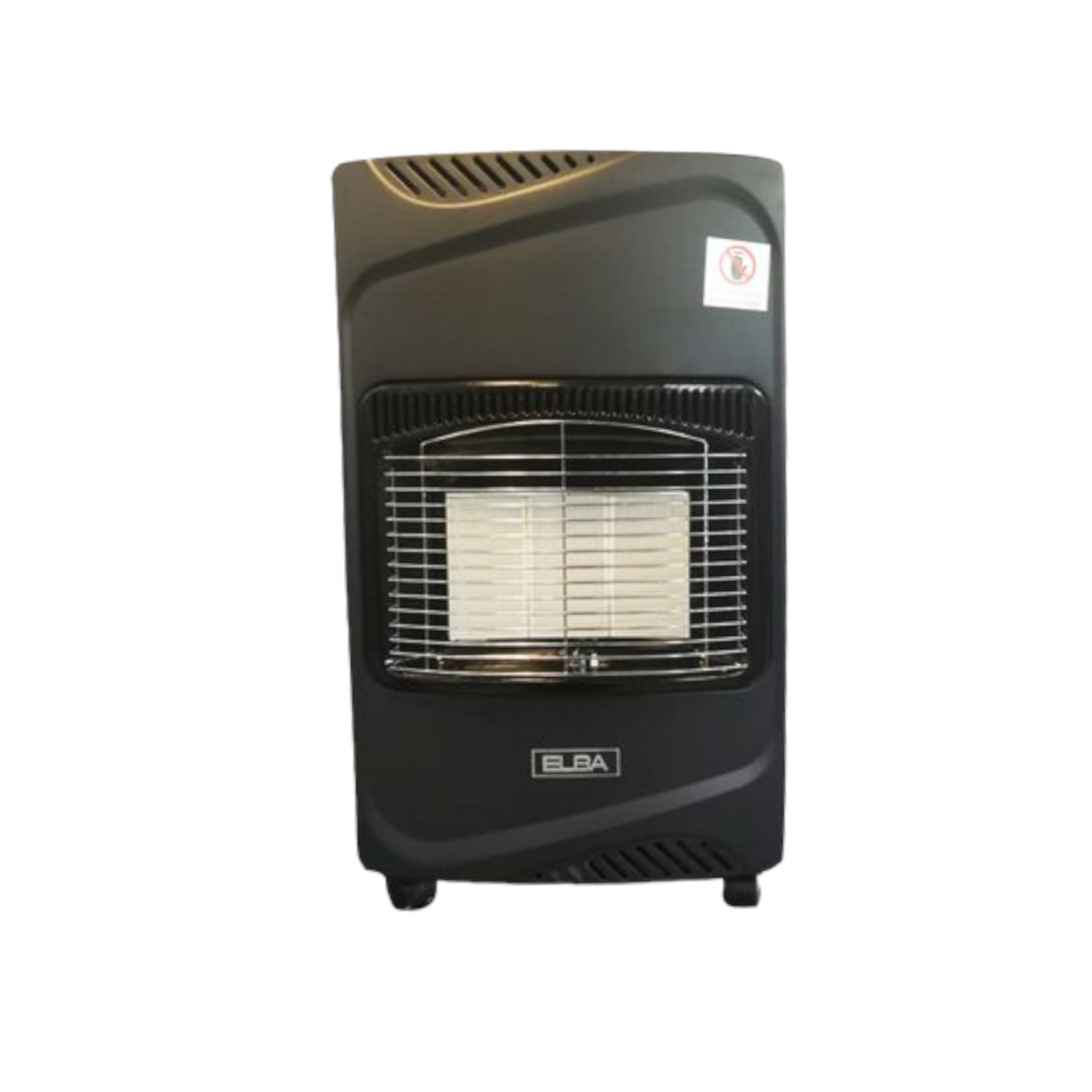 Elba Retro Gas Heater 3-Panel Portable Black 16/EL100RB