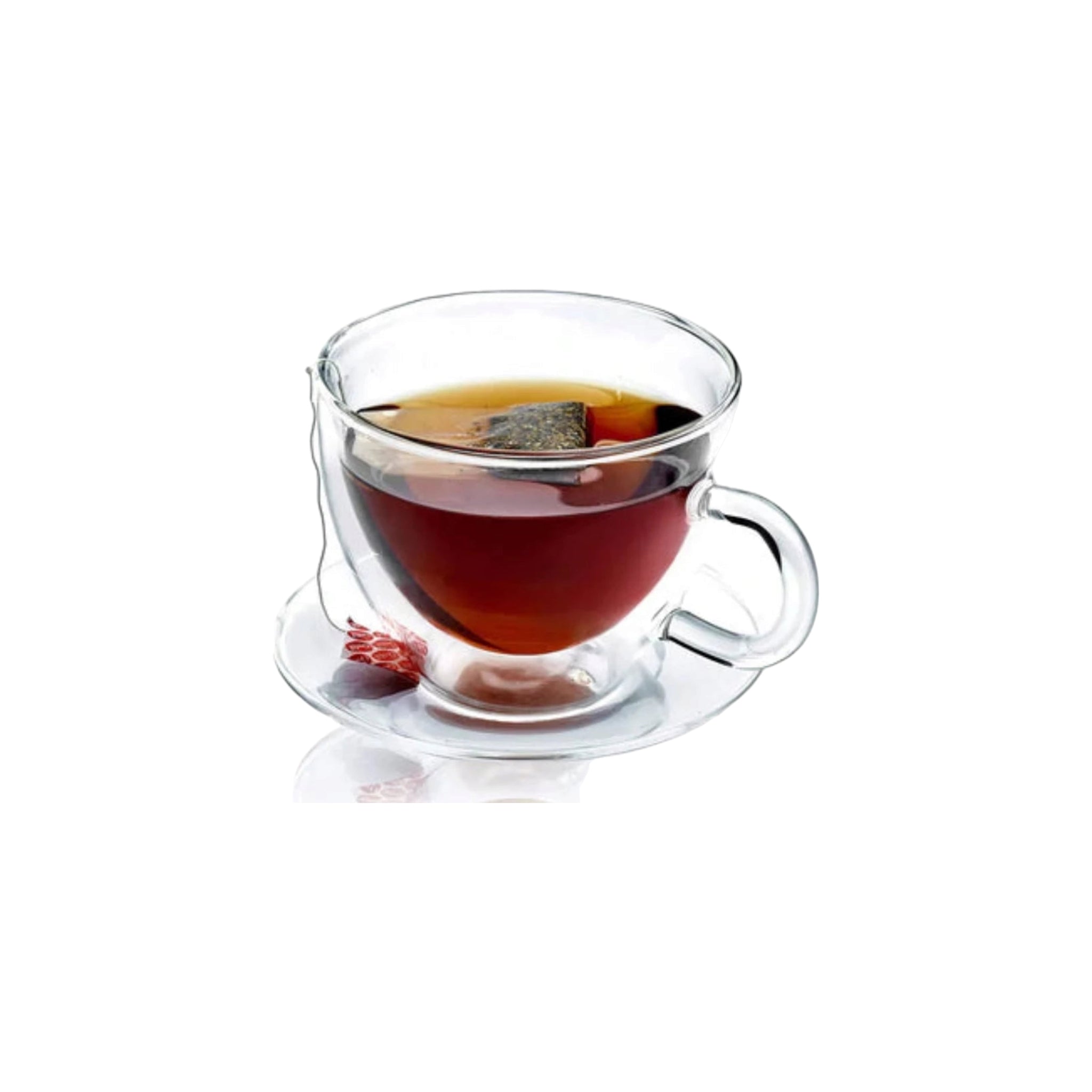 Barista Borosilicate Double Wall Café Tea Cup & Saucer 2pc Set 220ml 10236