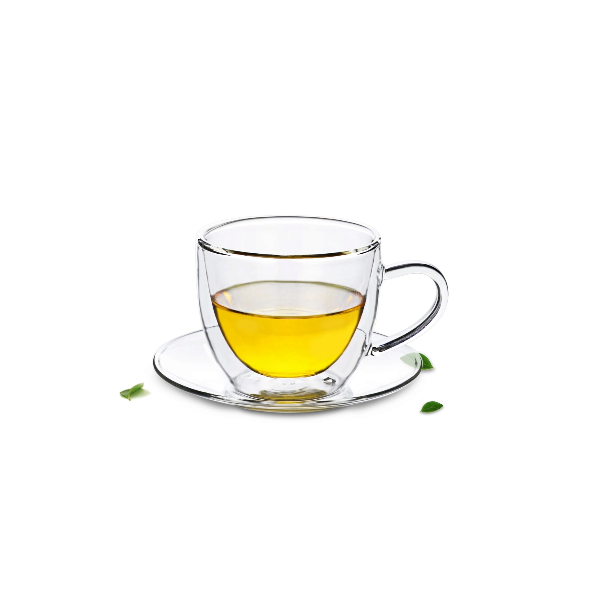 Barista Borosilicate Double Wall Café Tea Cup & Saucer 2pc Set 220ml 10236