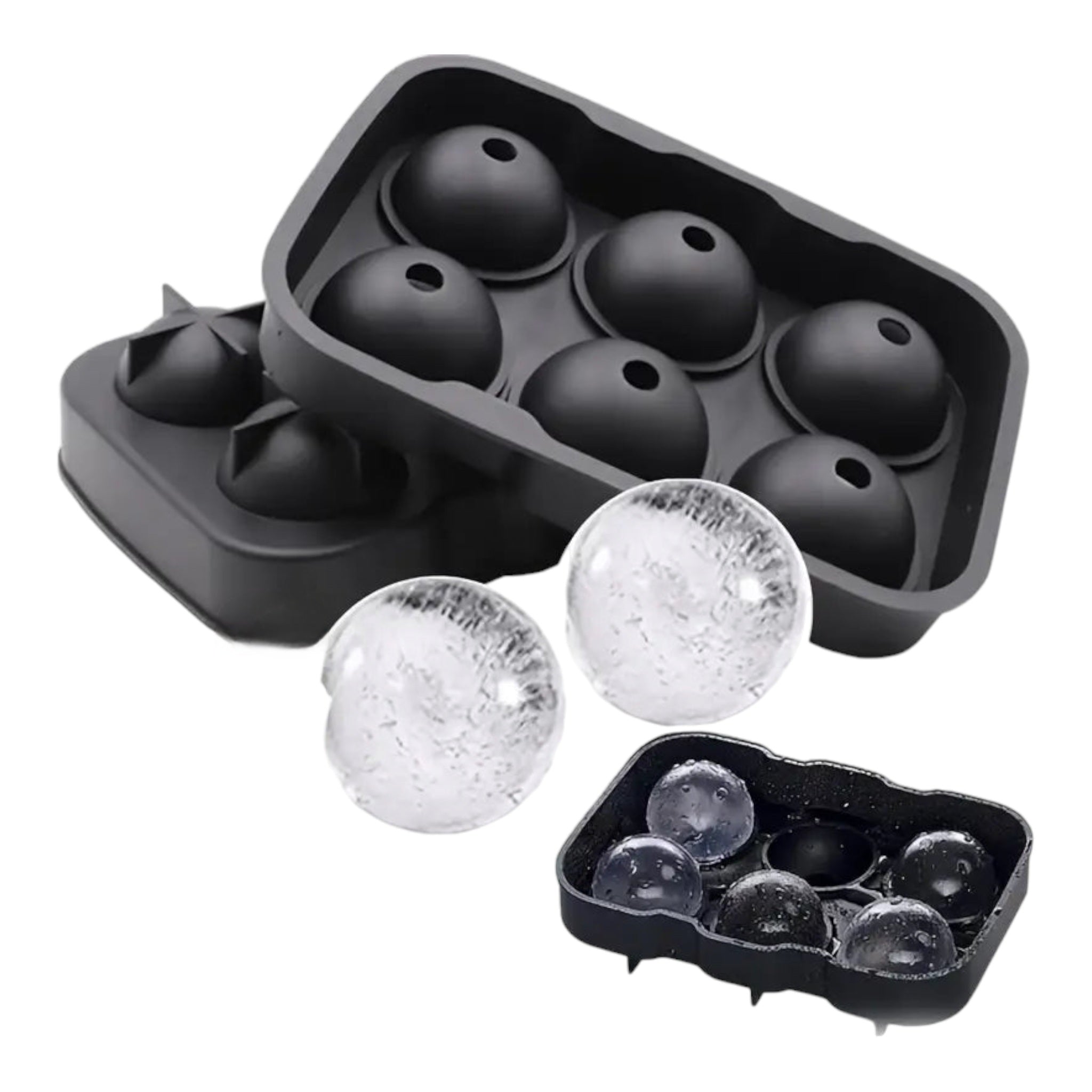 Silicone Ball Ice Cube Tray Round Shape 6-Division