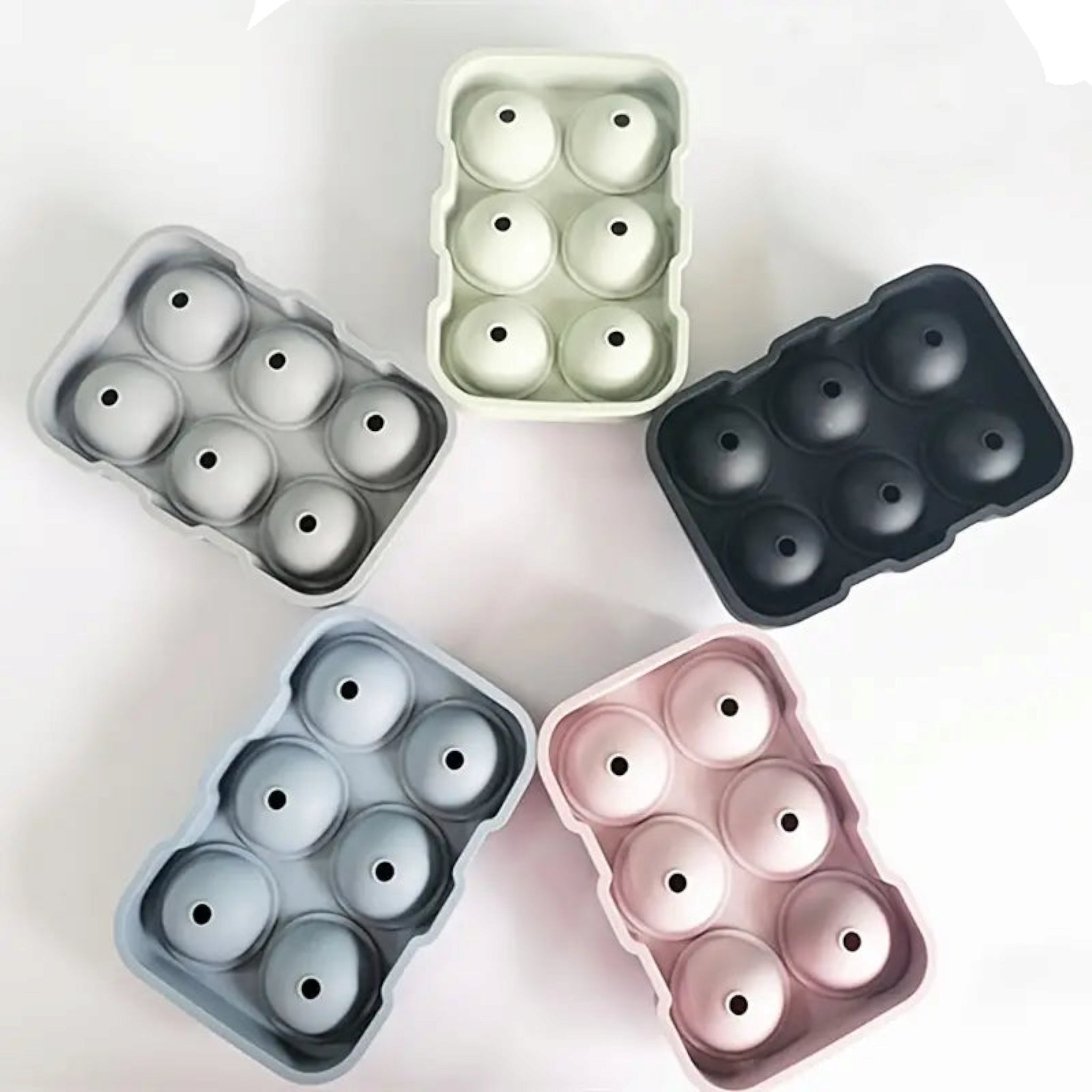 Silicone Ball Ice Cube Tray Round Shape 6-Division