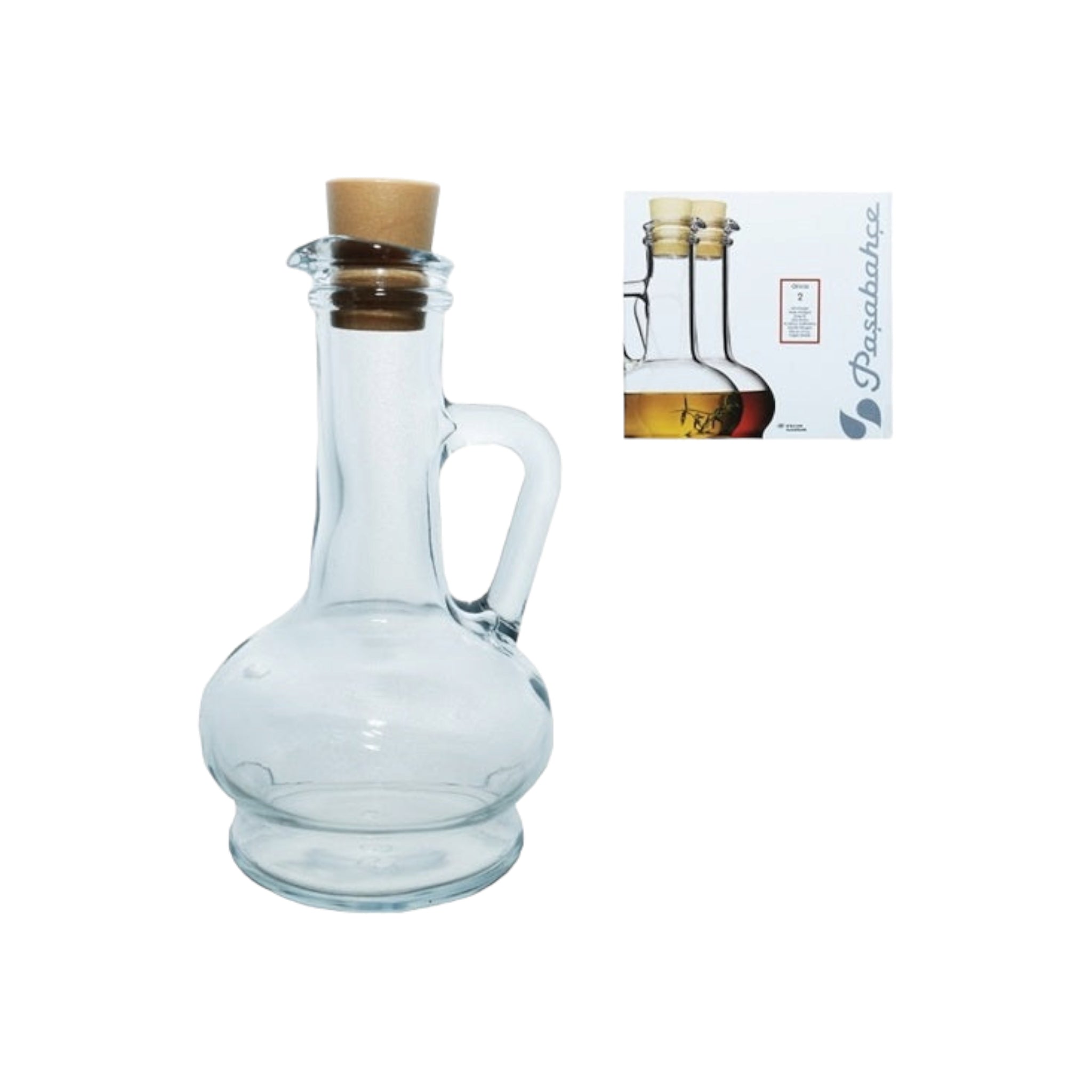 Pasabahce Olivia Olive Oil & Vinegar Set 260ml Curved Base 2pack 23561