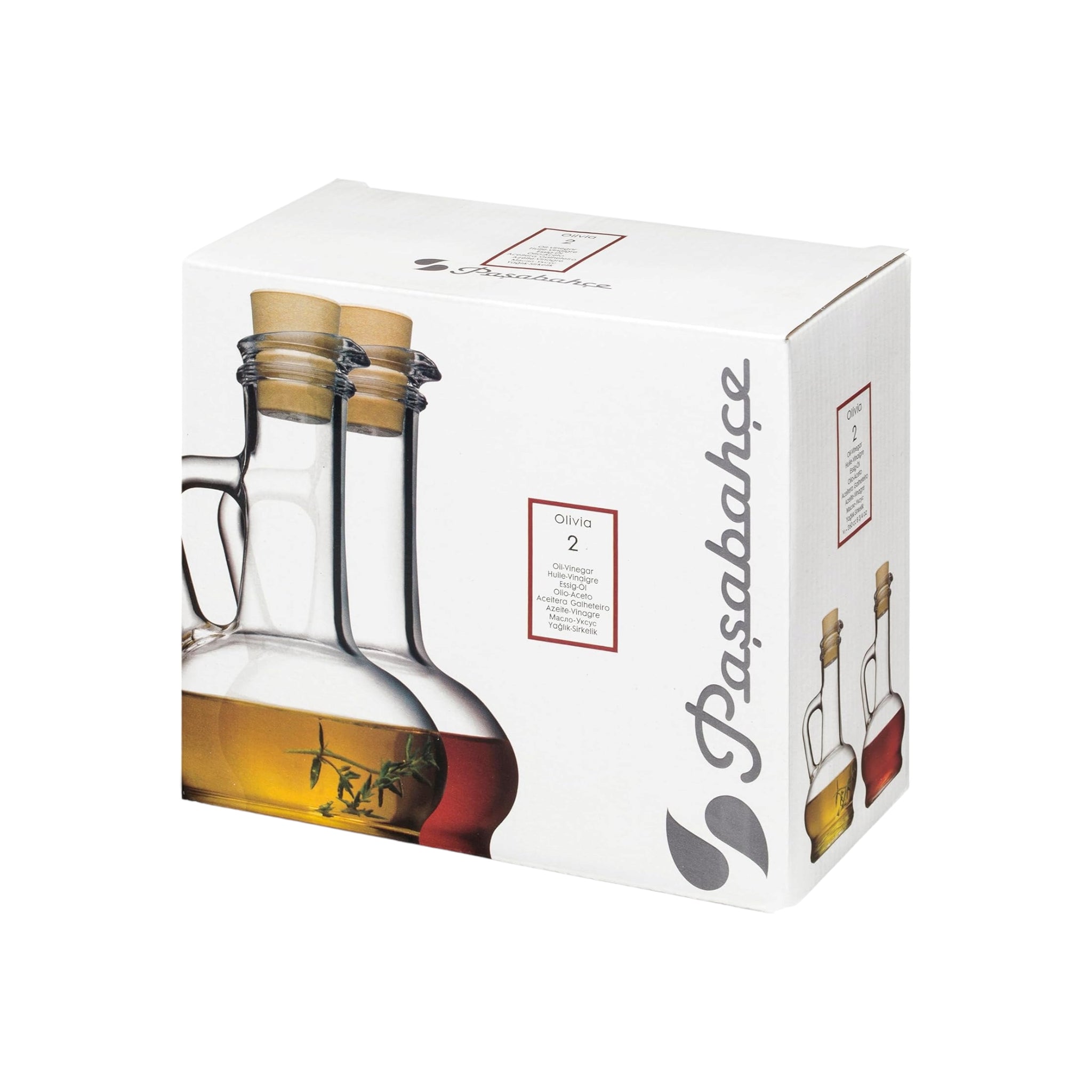 Pasabahce Olivia Olive Oil & Vinegar Set 260ml Curved Base 2pack 23561