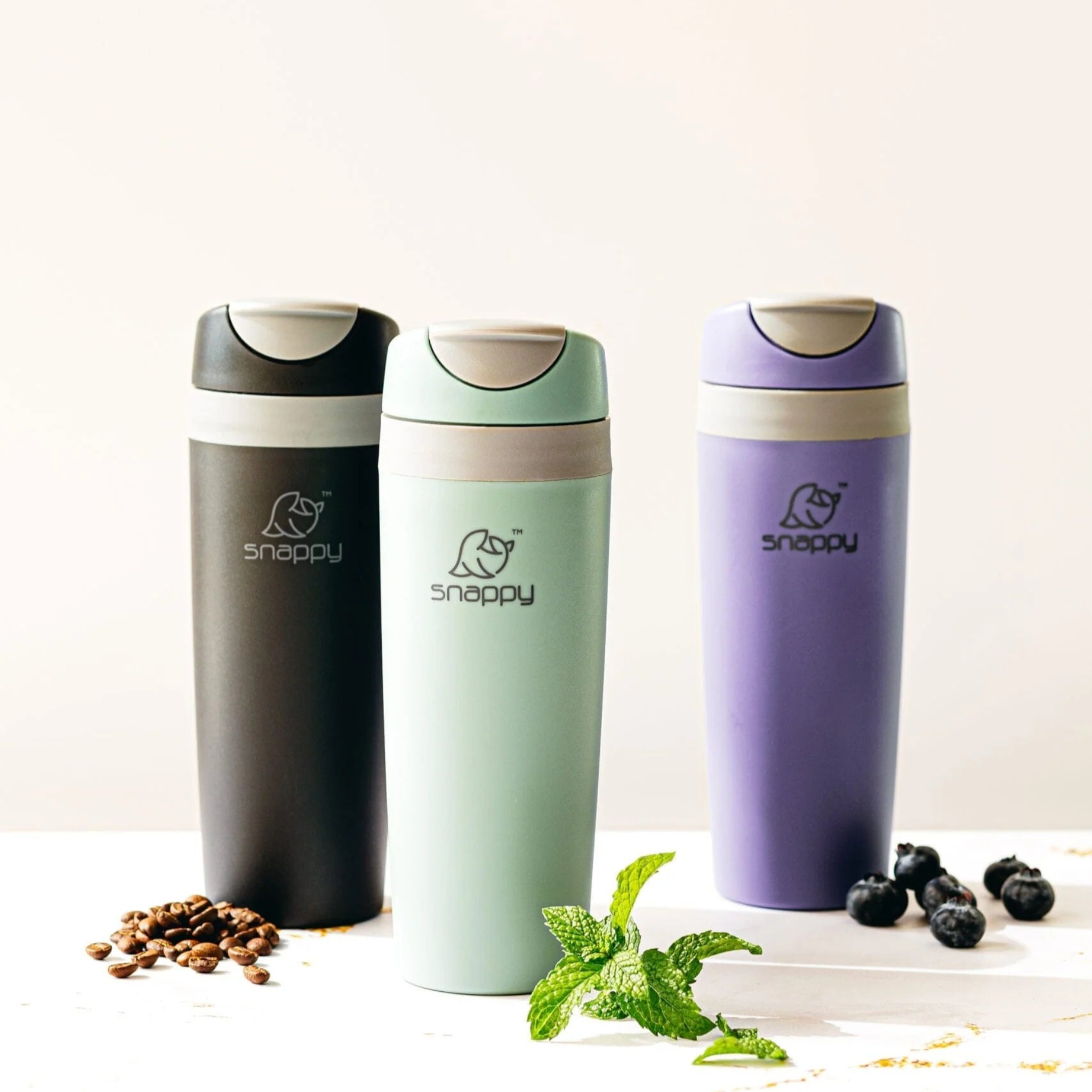 Snappy Double Wall Plastic Flask Tumbler 473ml