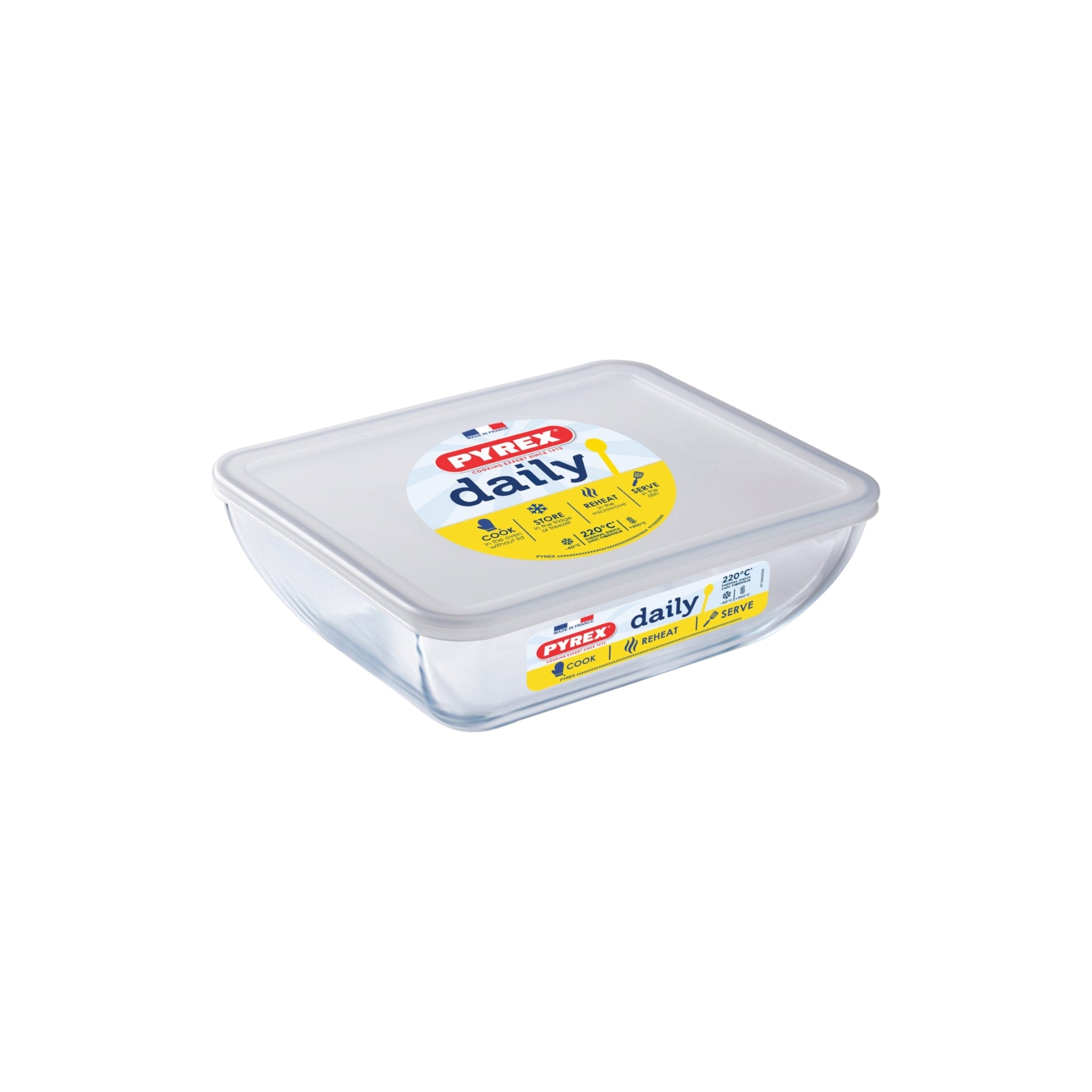 Pyrex Daily Rectangular Dish with Plastic Lid
