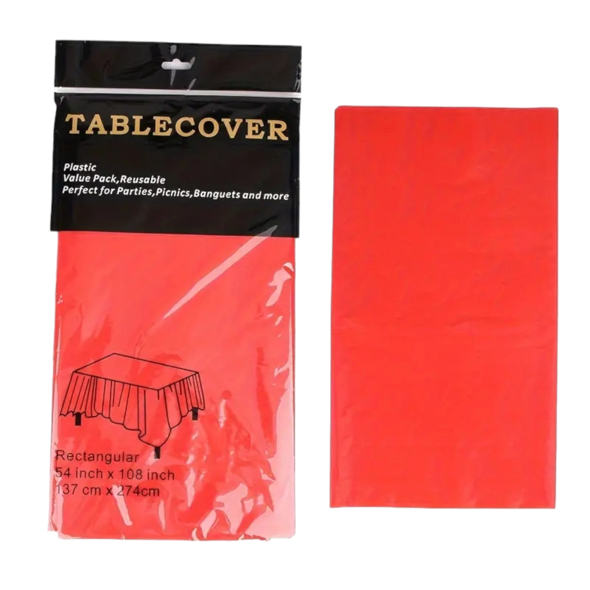 Plastic Table Cover 137x183cm 1pc