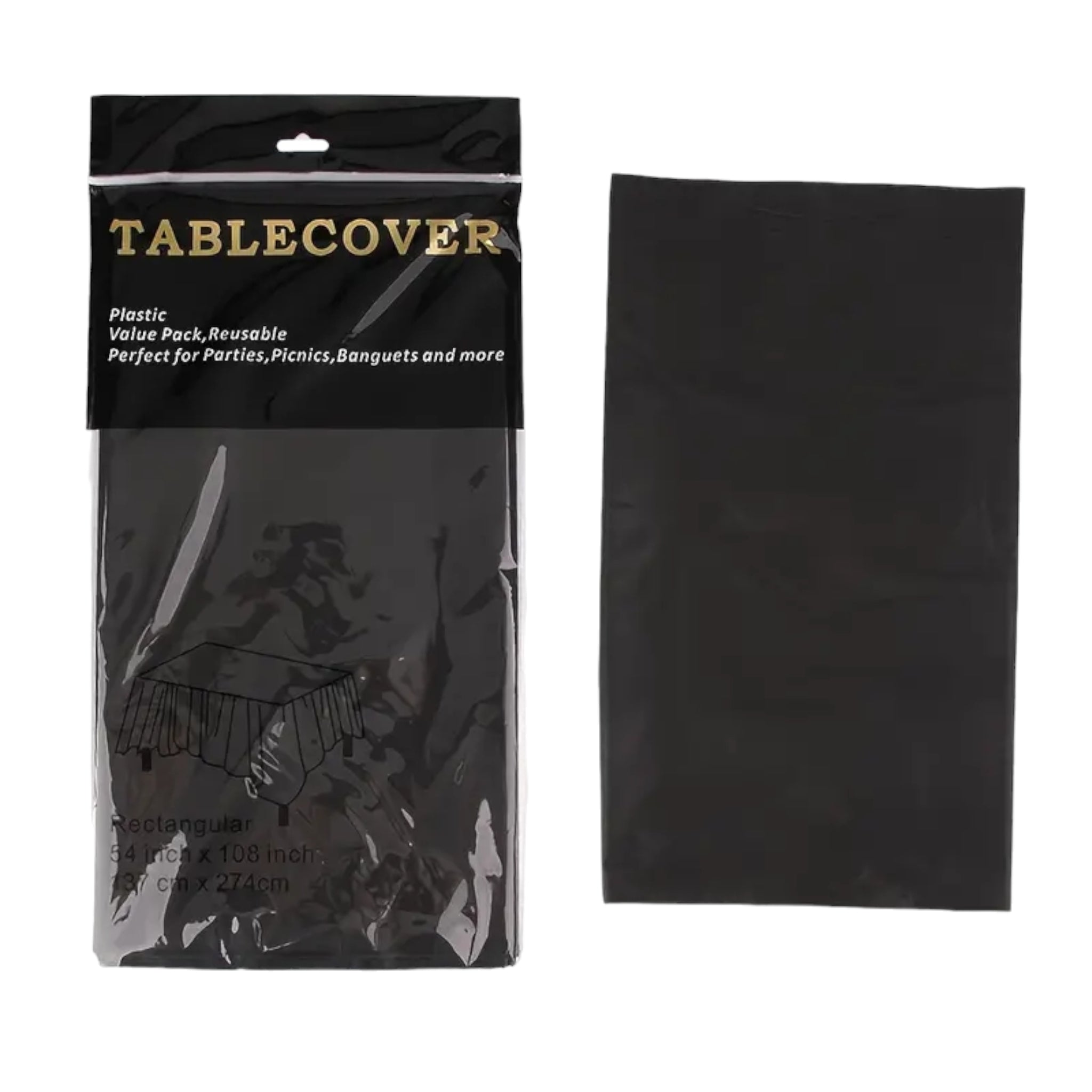 Plastic Table Cover 137x183cm 1pc