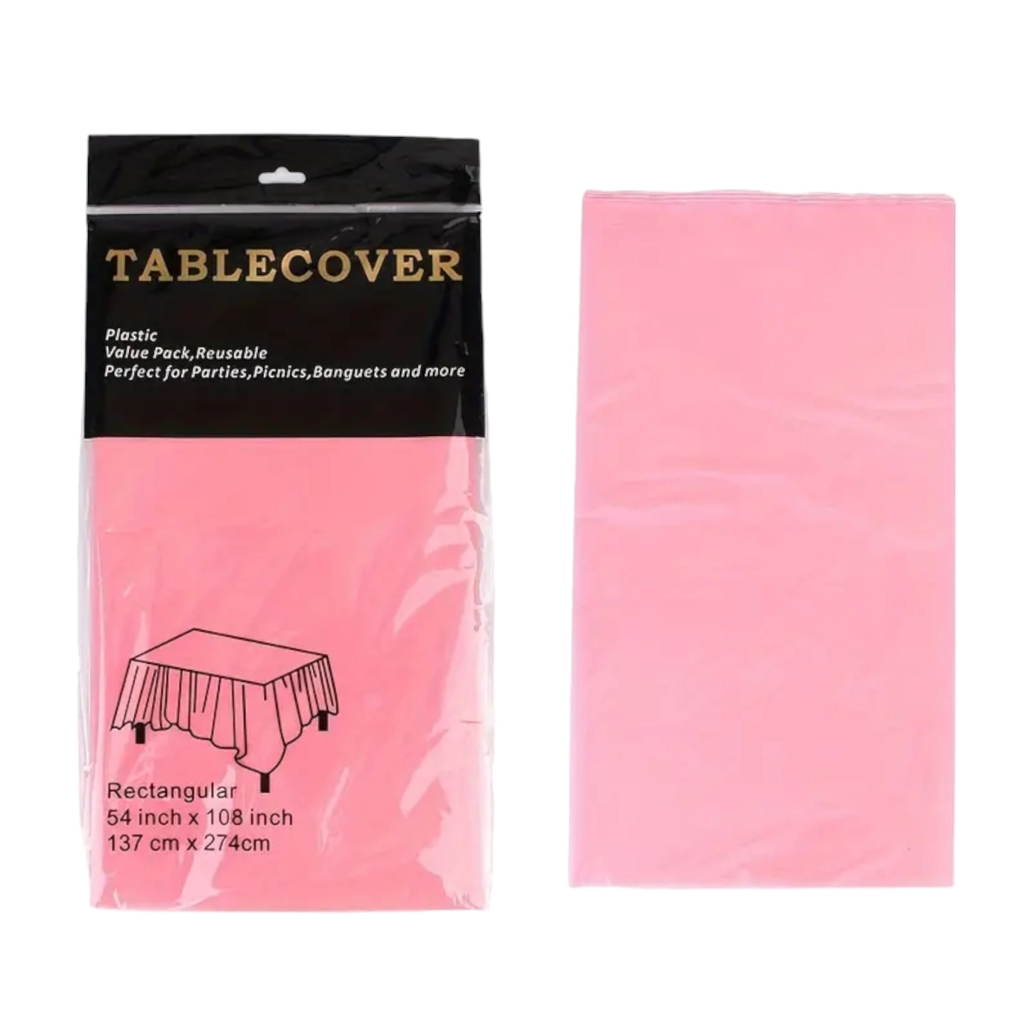 Plastic Table Cover 137x183cm 1pc