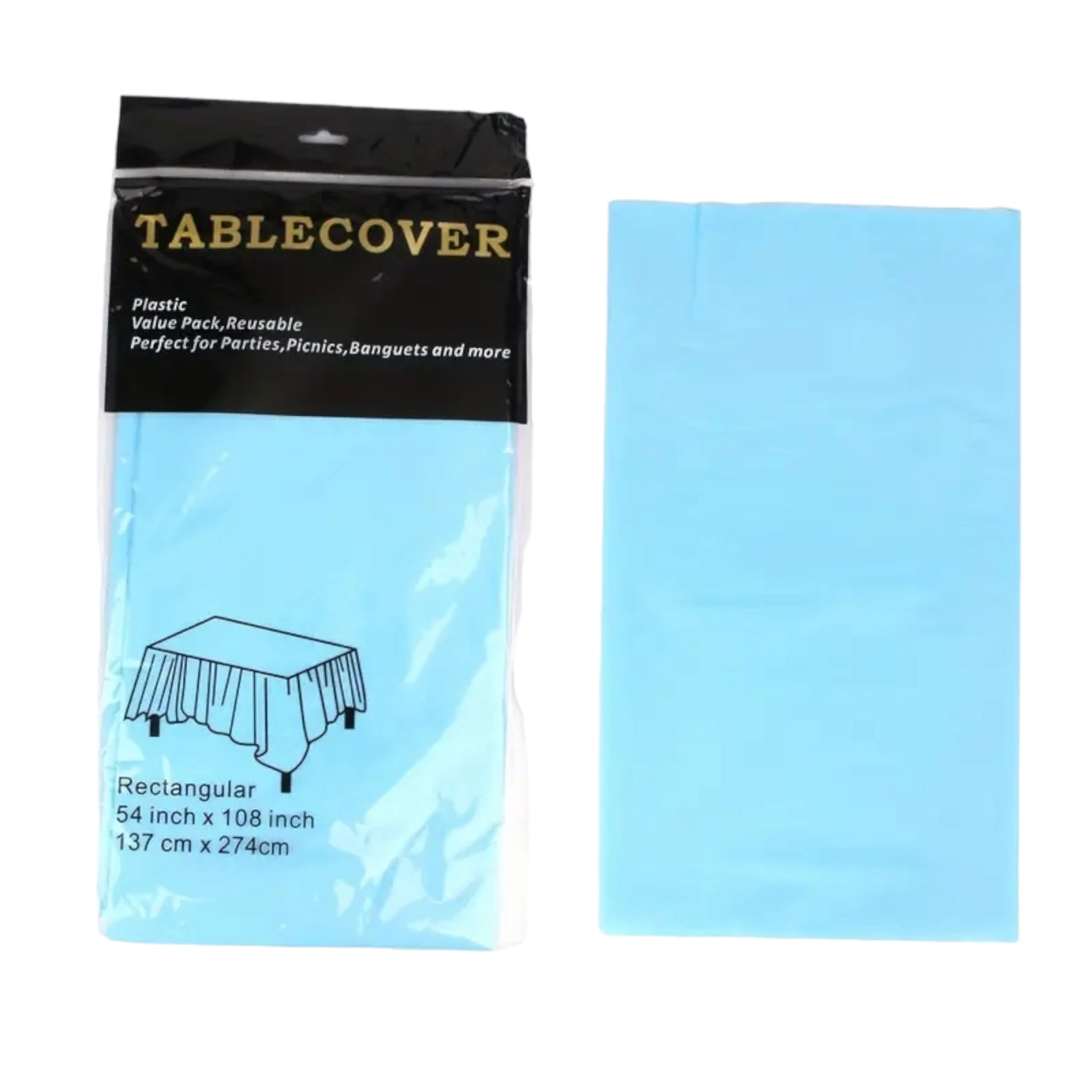 Plastic Table Cover 137x183cm 1pc